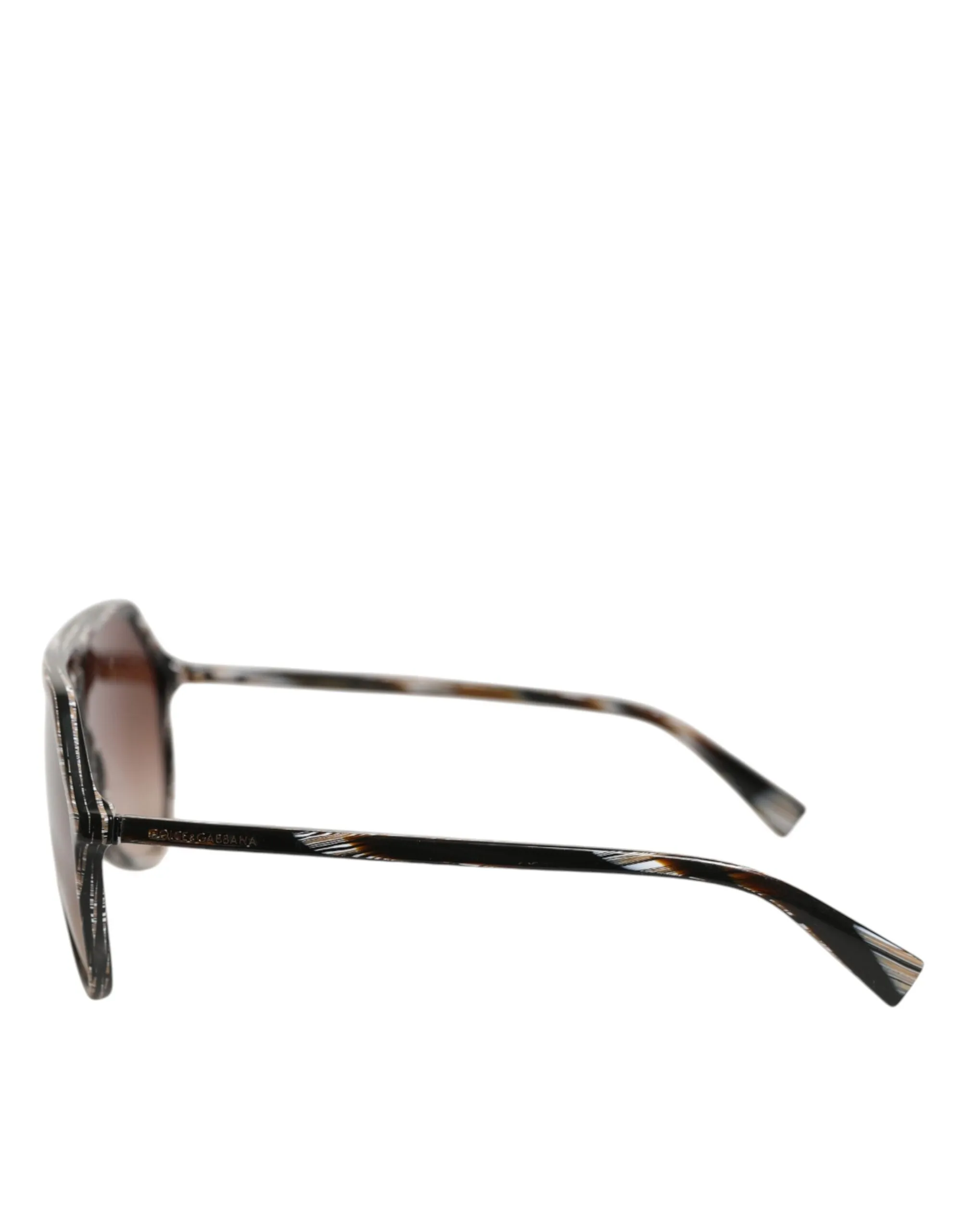Dolce & Gabbana Modified Aviator Striped Brown Acetate Gradient Sunglasses sold by Siebentaschen product image thumbnail 4