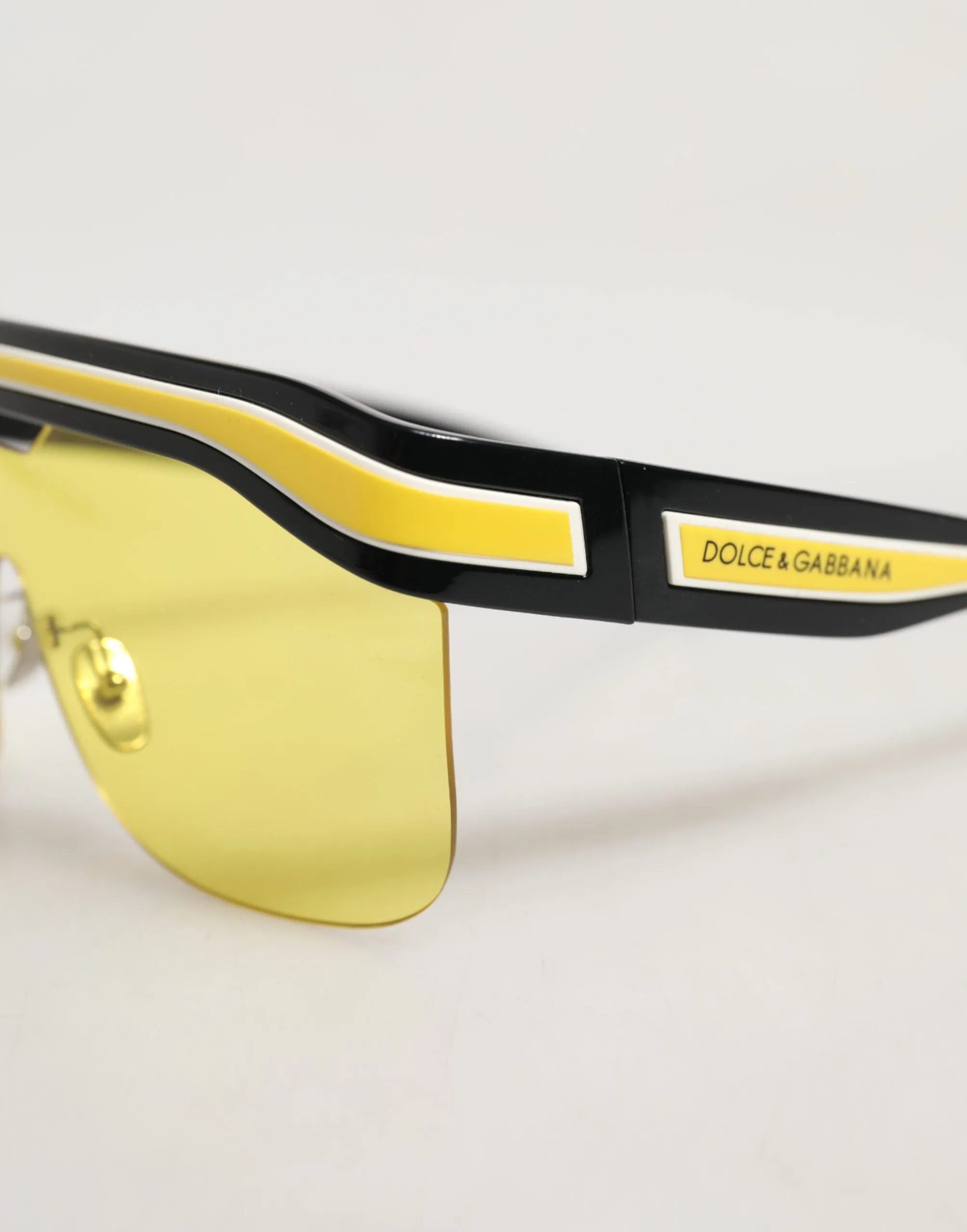Dolce & Gabbana DG6162 Shield Black Yellow White Polyamide Sunglasses sold by Siebentaschen product image thumbnail 5