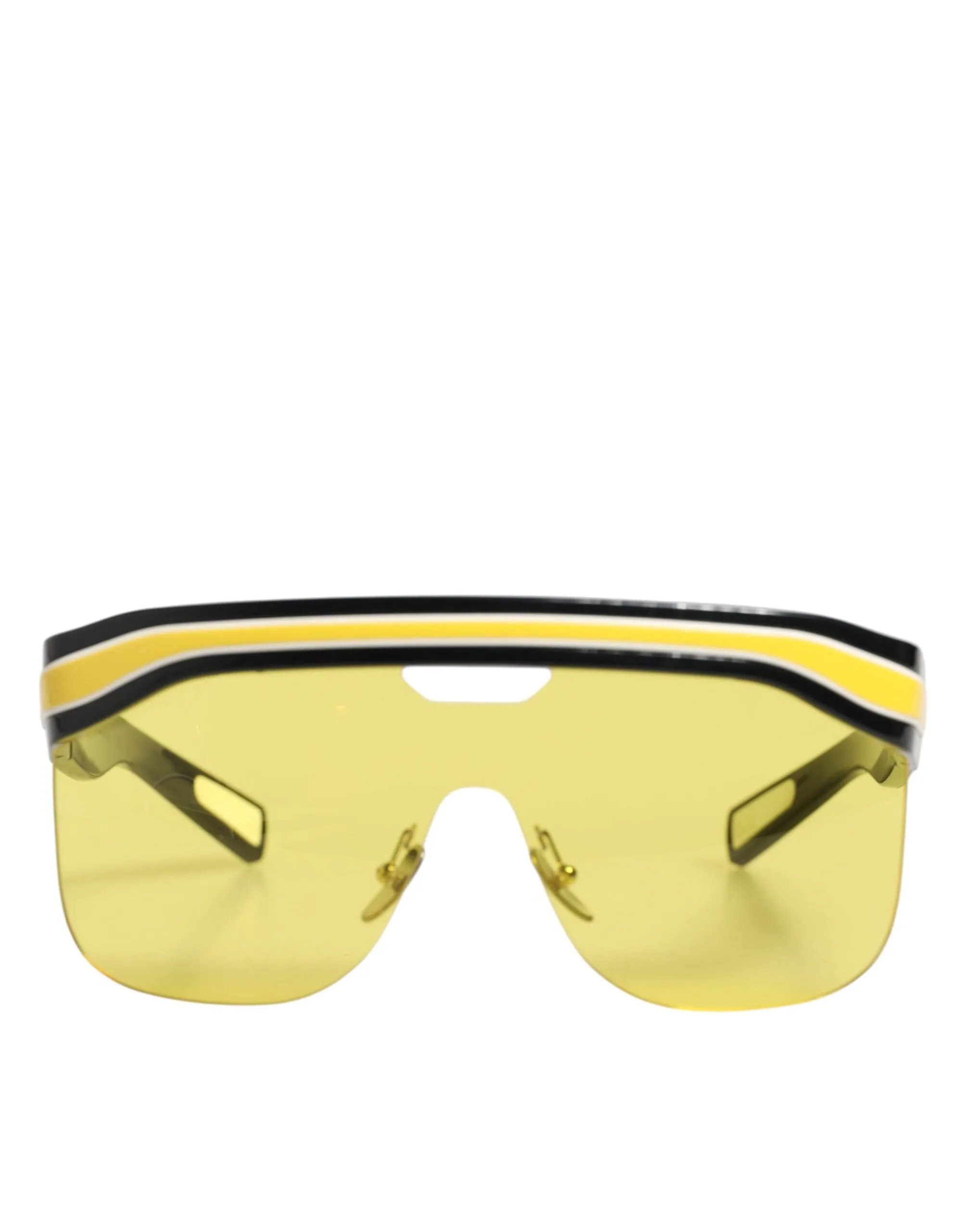 Dolce & Gabbana DG6162 Shield Black Yellow White Polyamide Sunglasses sold by Siebentaschen