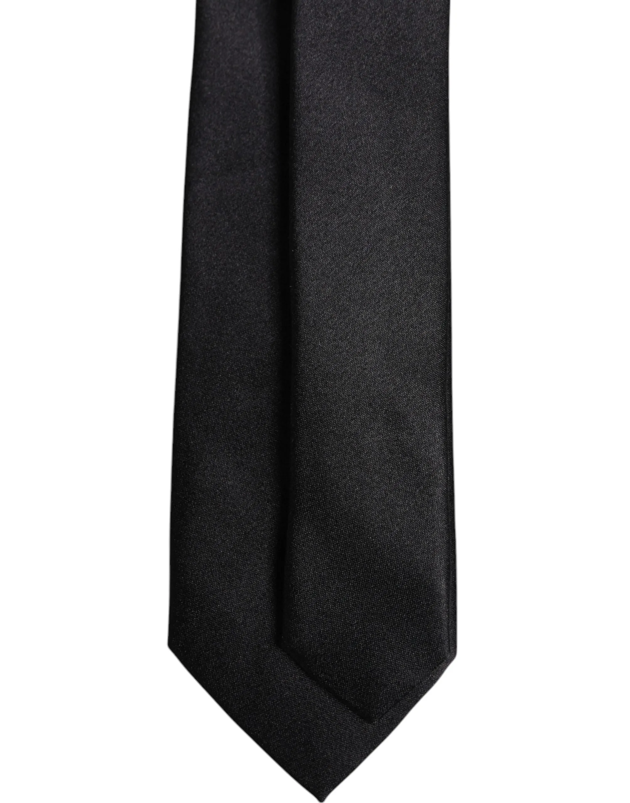Dolce & Gabbana Men Black Solid Silk Adjustable Necktie Accessory Tie sold by Siebentaschen product image thumbnail 5