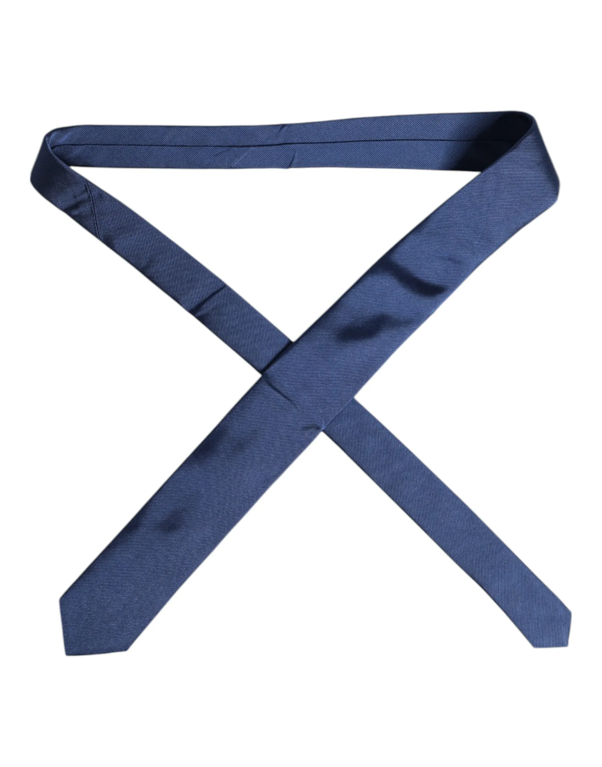 Dolce & Gabbana Men Blue Solid Silk Adjustable Necktie Accessory Tie sold by Siebentaschen product image thumbnail 4