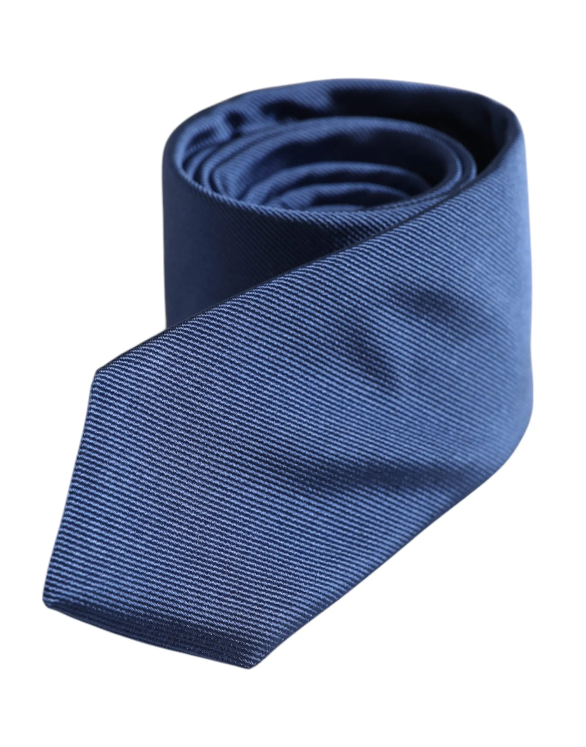 Dolce & Gabbana Men Blue Solid Silk Adjustable Necktie Accessory Tie sold by Siebentaschen product image thumbnail 3