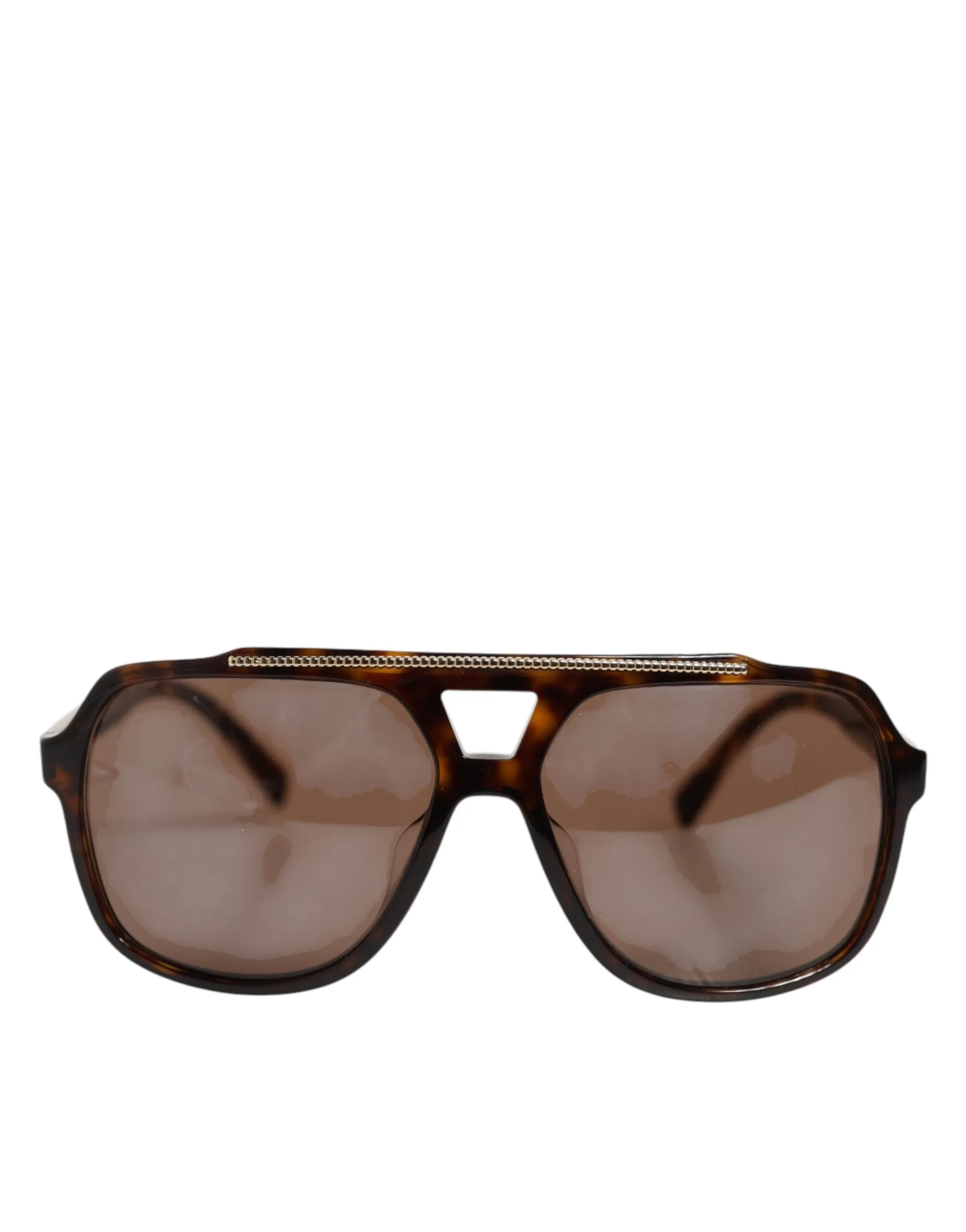 Dolce & Gabbana Dark Brown Tortoise Shell Pilot Frame Sunglasses sold by Siebentaschen