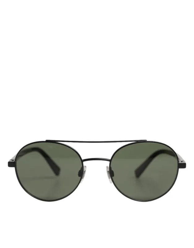 Dolce & Gabbana Matte Black Steel Frame Gray Lens Sunglasses sold by Siebentaschen
