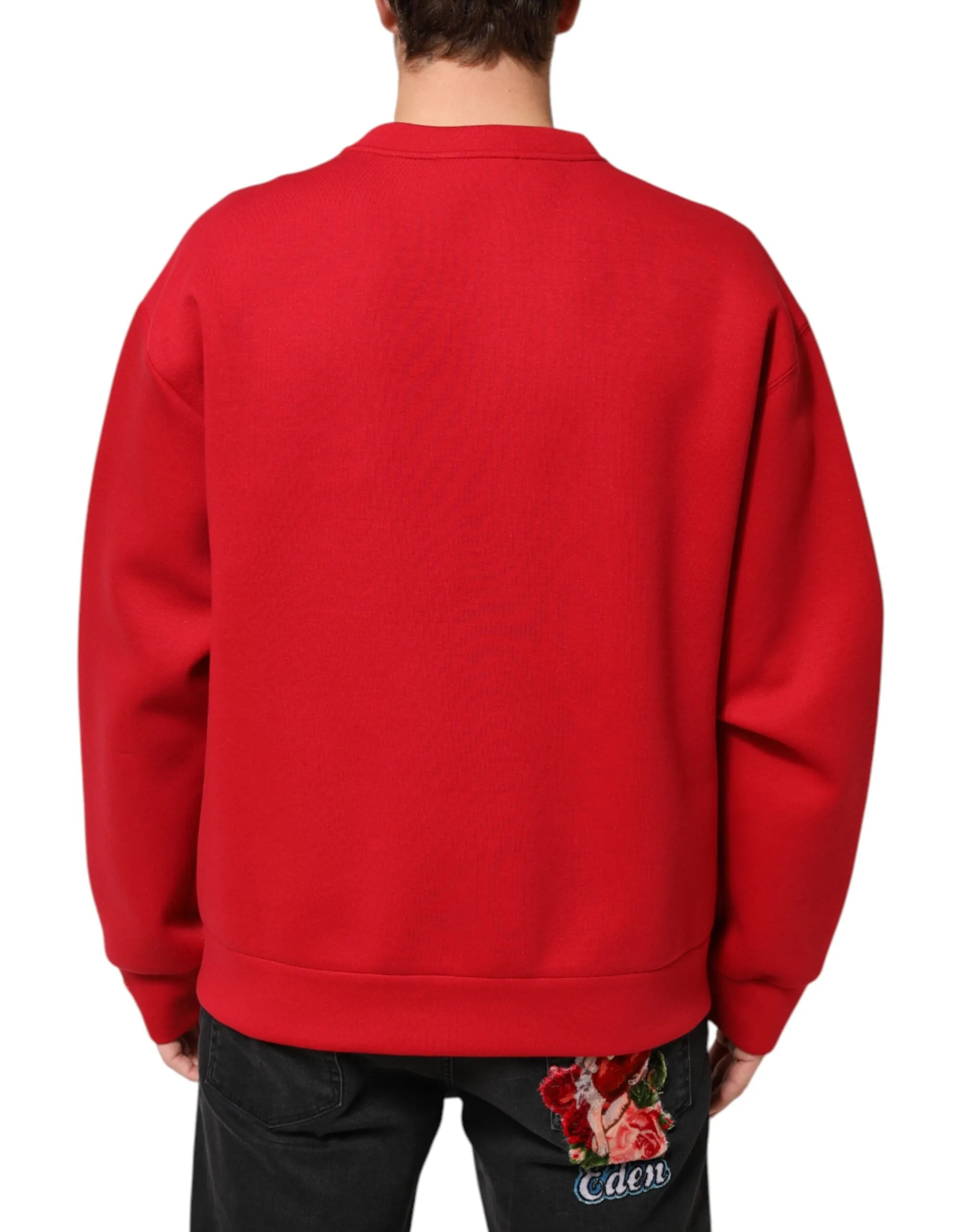 Dolce & Gabbana Red DG Logo Crew Neck Men Sweatshirt Sweater sold by Siebentaschen product image thumbnail 4