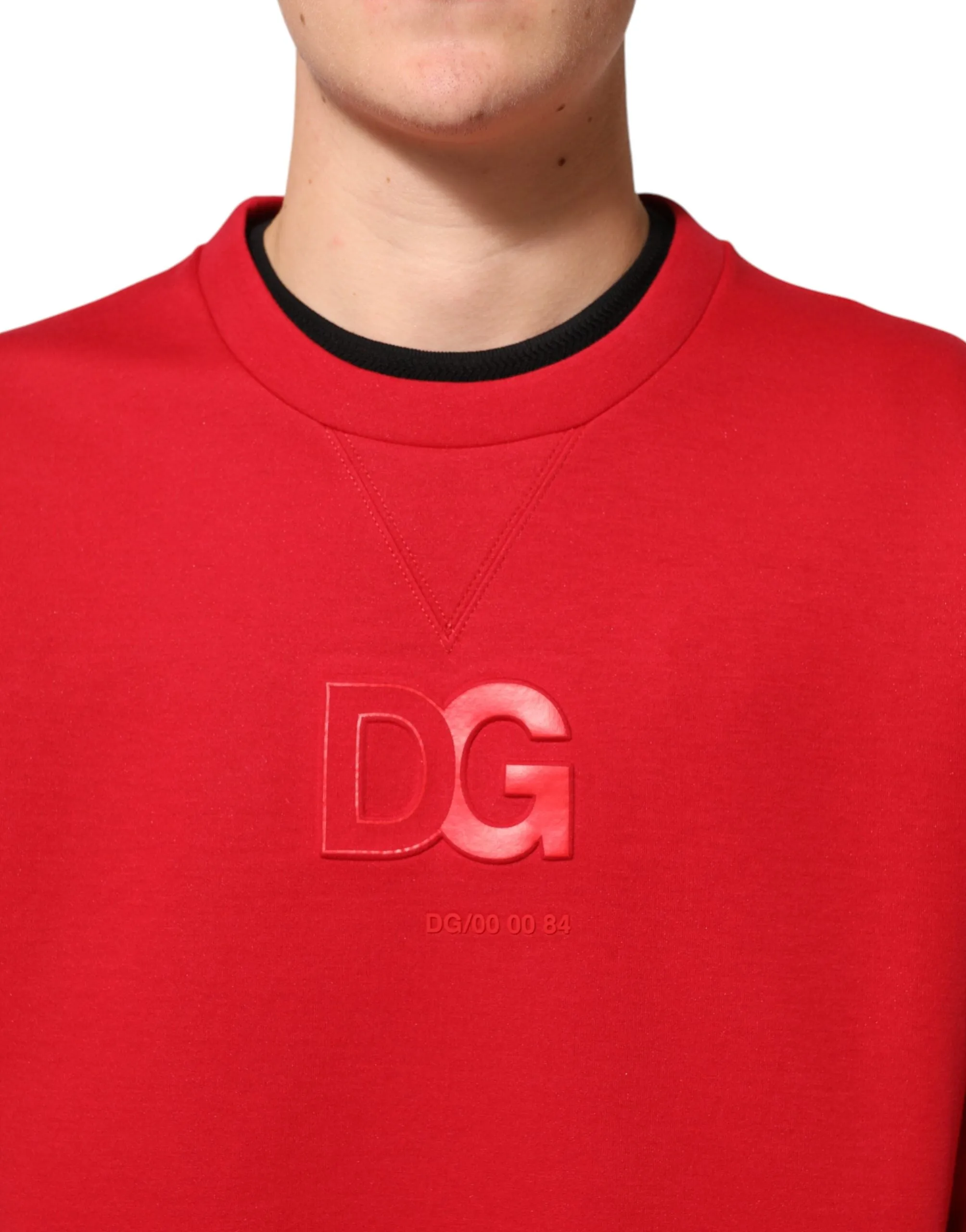 Dolce & Gabbana Red DG Logo Crew Neck Men Sweatshirt Sweater sold by Siebentaschen product image thumbnail 5