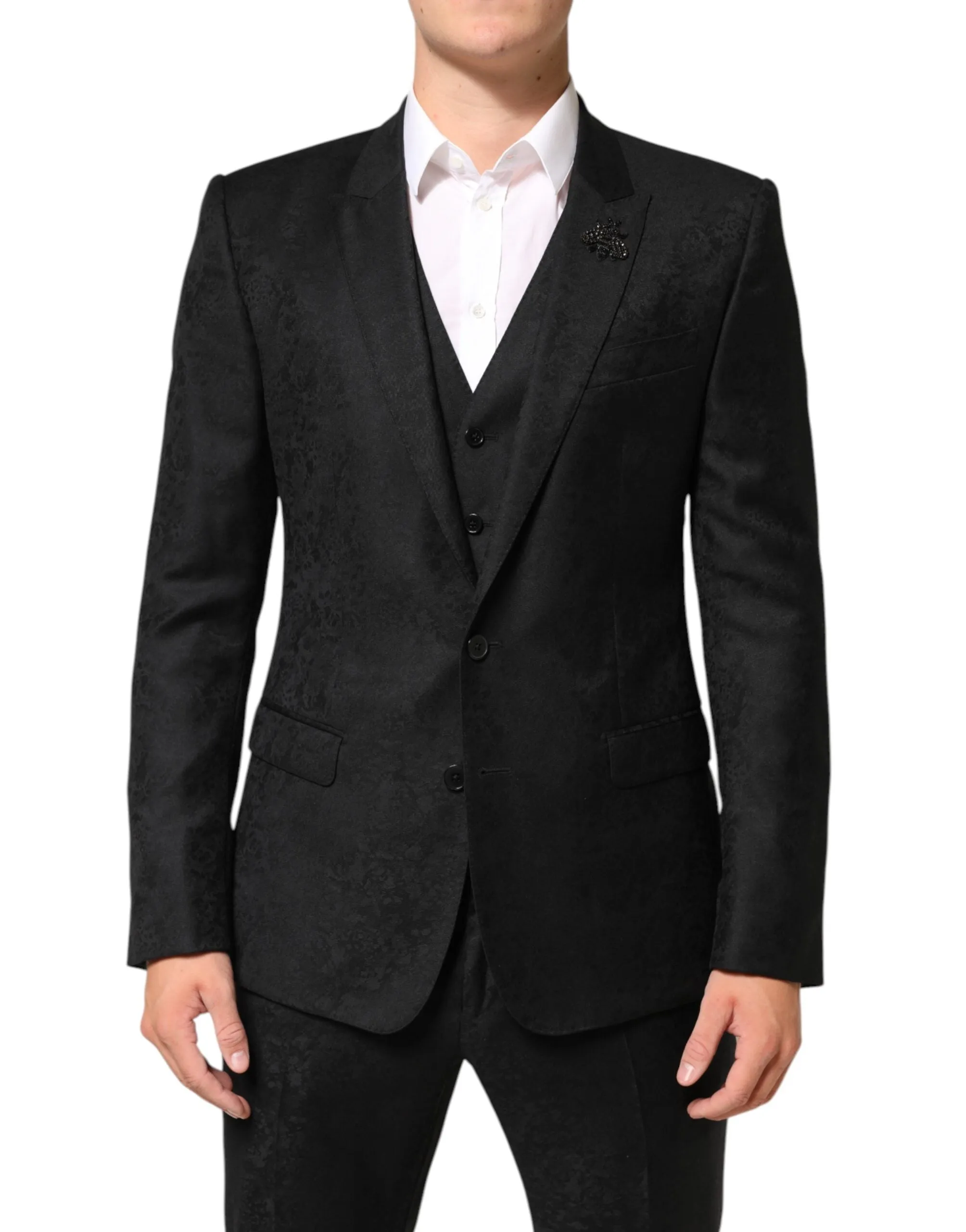 Dolce & Gabbana Black MARTINI 2 Buttons Suit 3 Piece Suit sold by Siebentaschen product image thumbnail 2