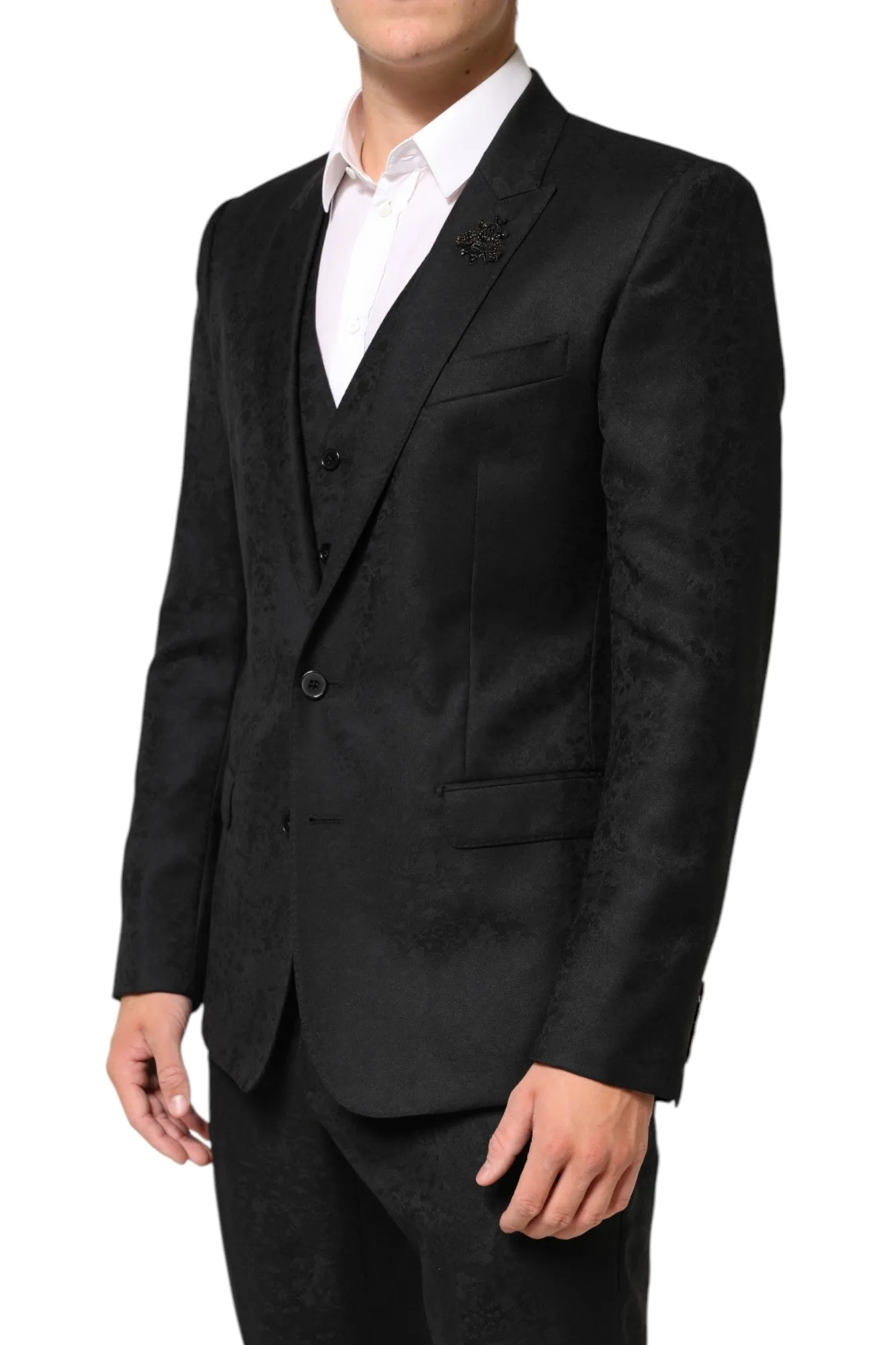 Dolce & Gabbana Black MARTINI 2 Buttons Suit 3 Piece Suit sold by Siebentaschen product image thumbnail 3