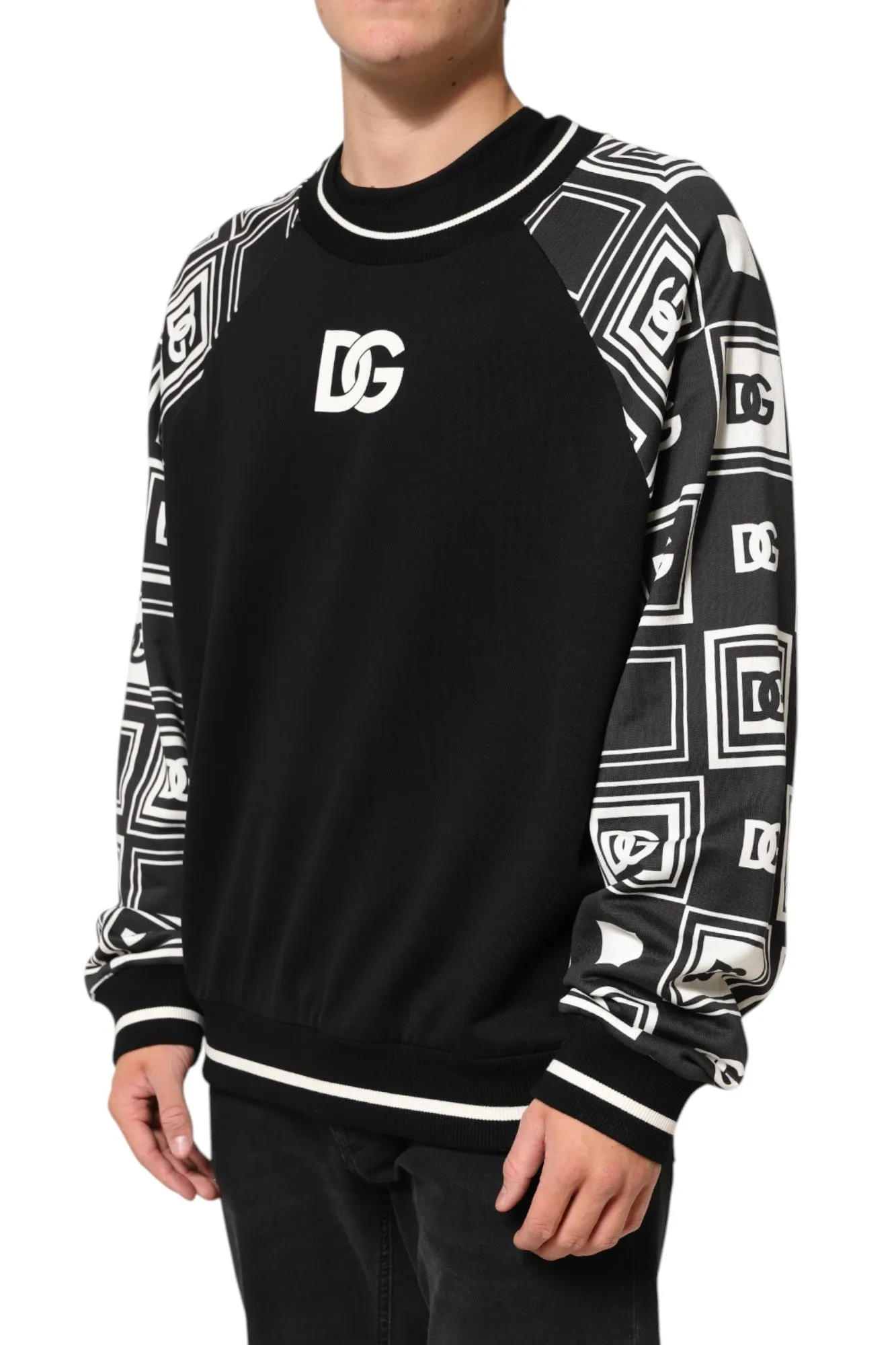 Dolce & Gabbana Black Magnificent DG Logo Sweatshirt Sweater sold by Siebentaschen product image thumbnail 3