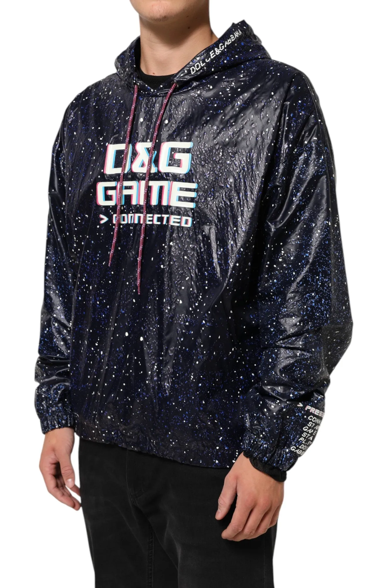 Dolce & Gabbana Blue D&G Game Hooded Men Sweatshirt Sweater sold by Siebentaschen product image thumbnail 3
