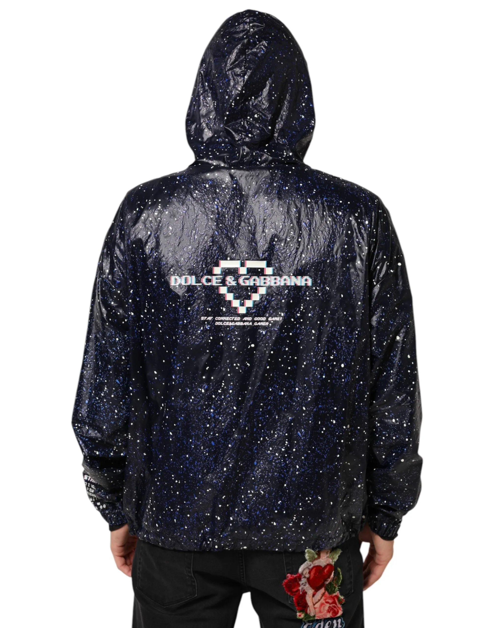 Dolce & Gabbana Blue D&G Game Hooded Men Sweatshirt Sweater sold by Siebentaschen product image thumbnail 4
