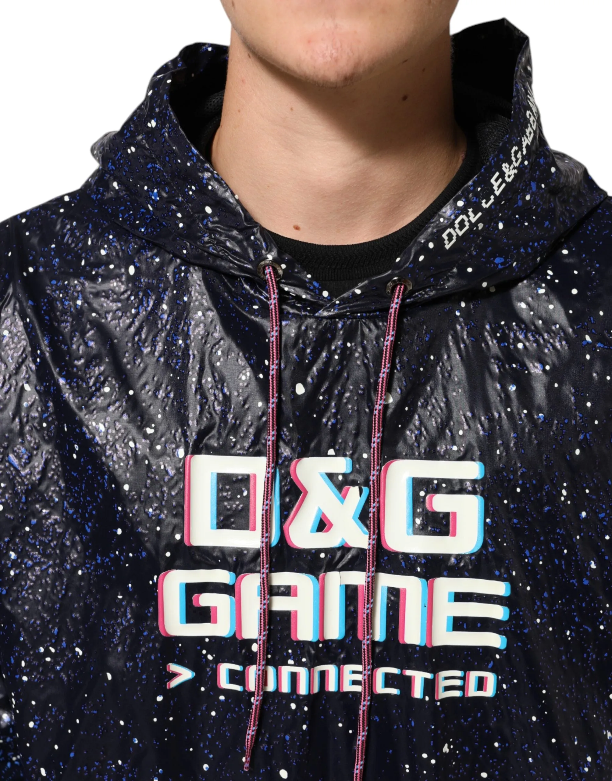 Dolce & Gabbana Blue D&G Game Hooded Men Sweatshirt Sweater sold by Siebentaschen product image thumbnail 5