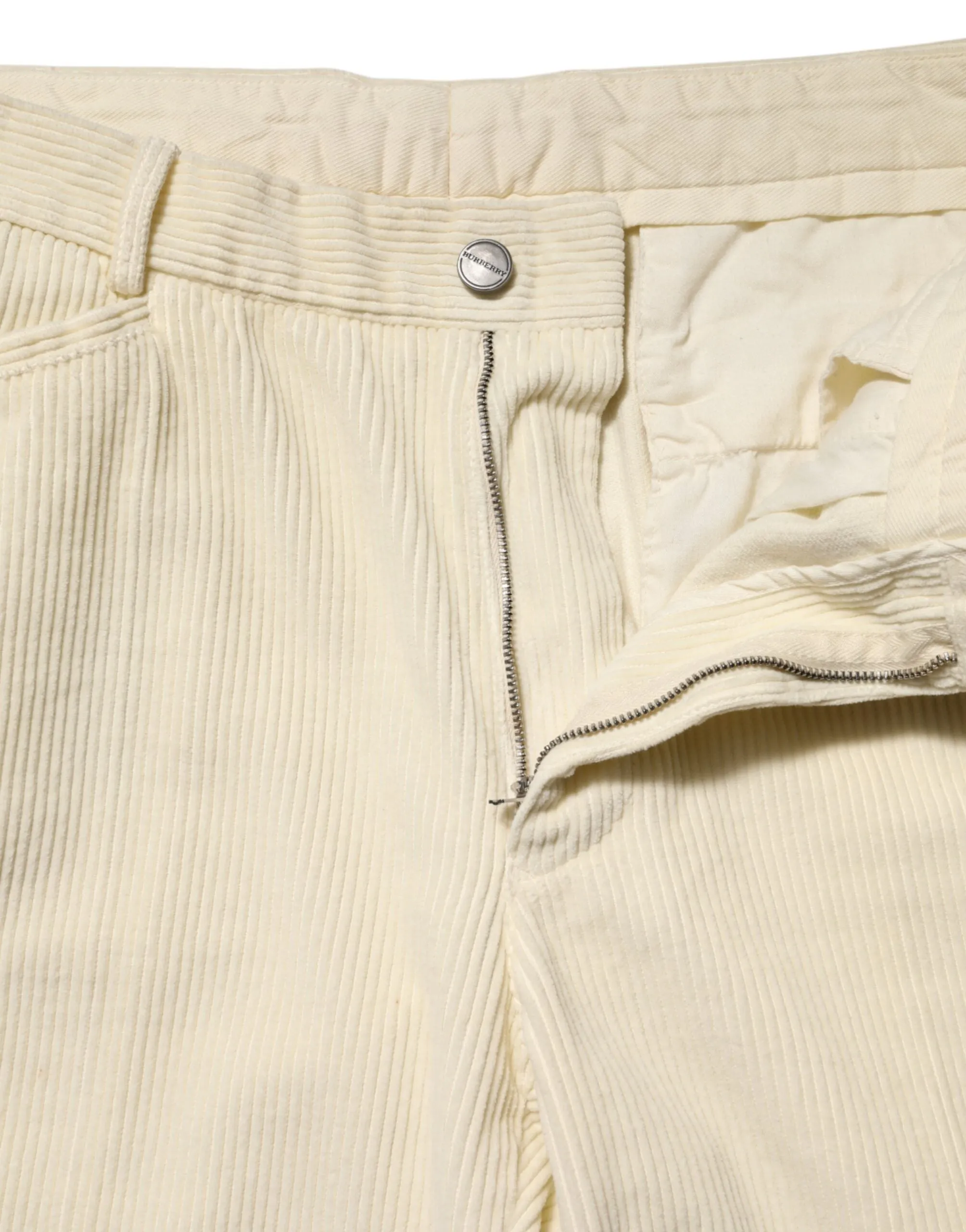 Burberry Beige Corduroy Cotton Straight Men Trouser Pants sold by Siebentaschen product image thumbnail 5