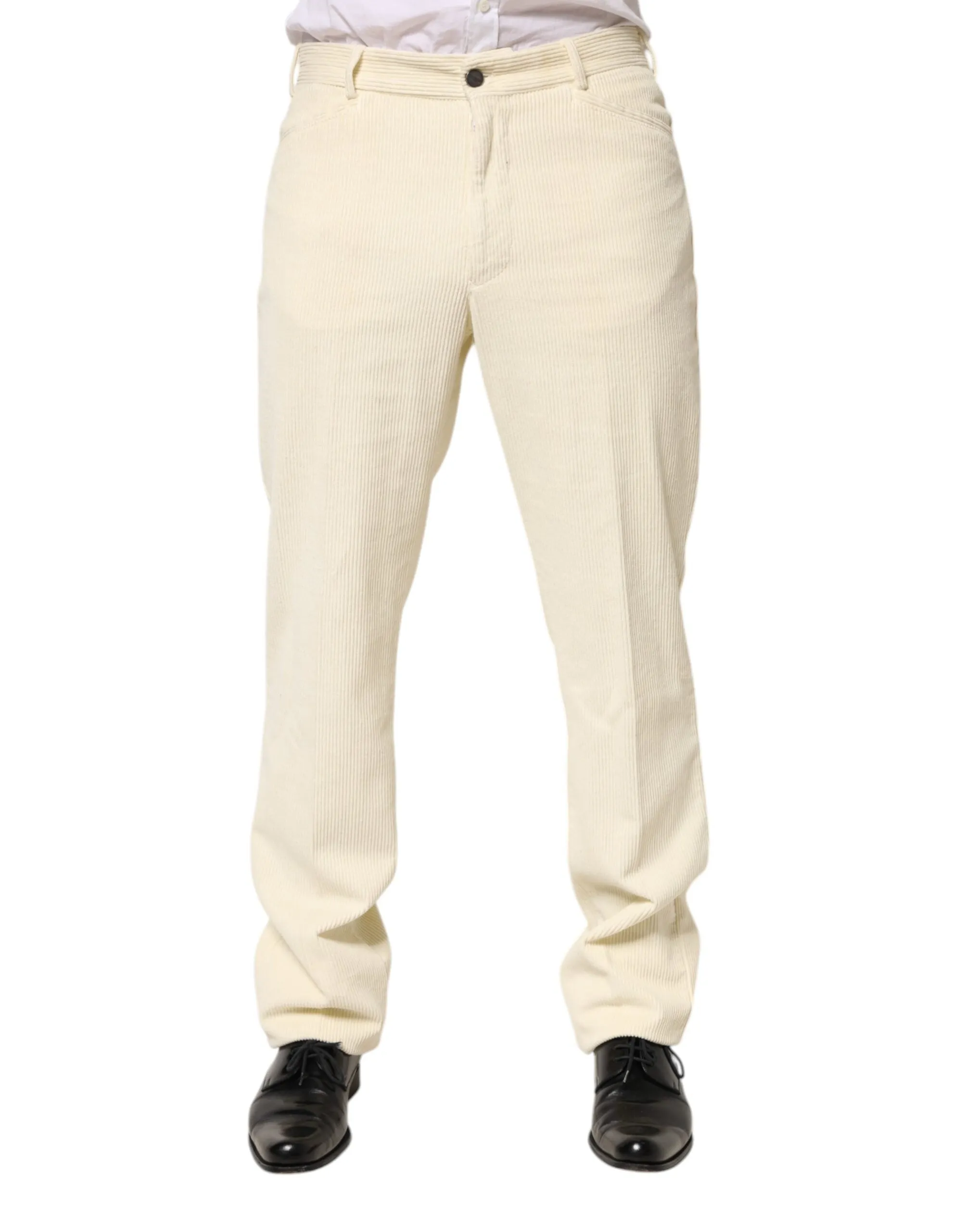 Burberry Beige Corduroy Cotton Straight Men Trouser Pants sold by Siebentaschen product image thumbnail 2