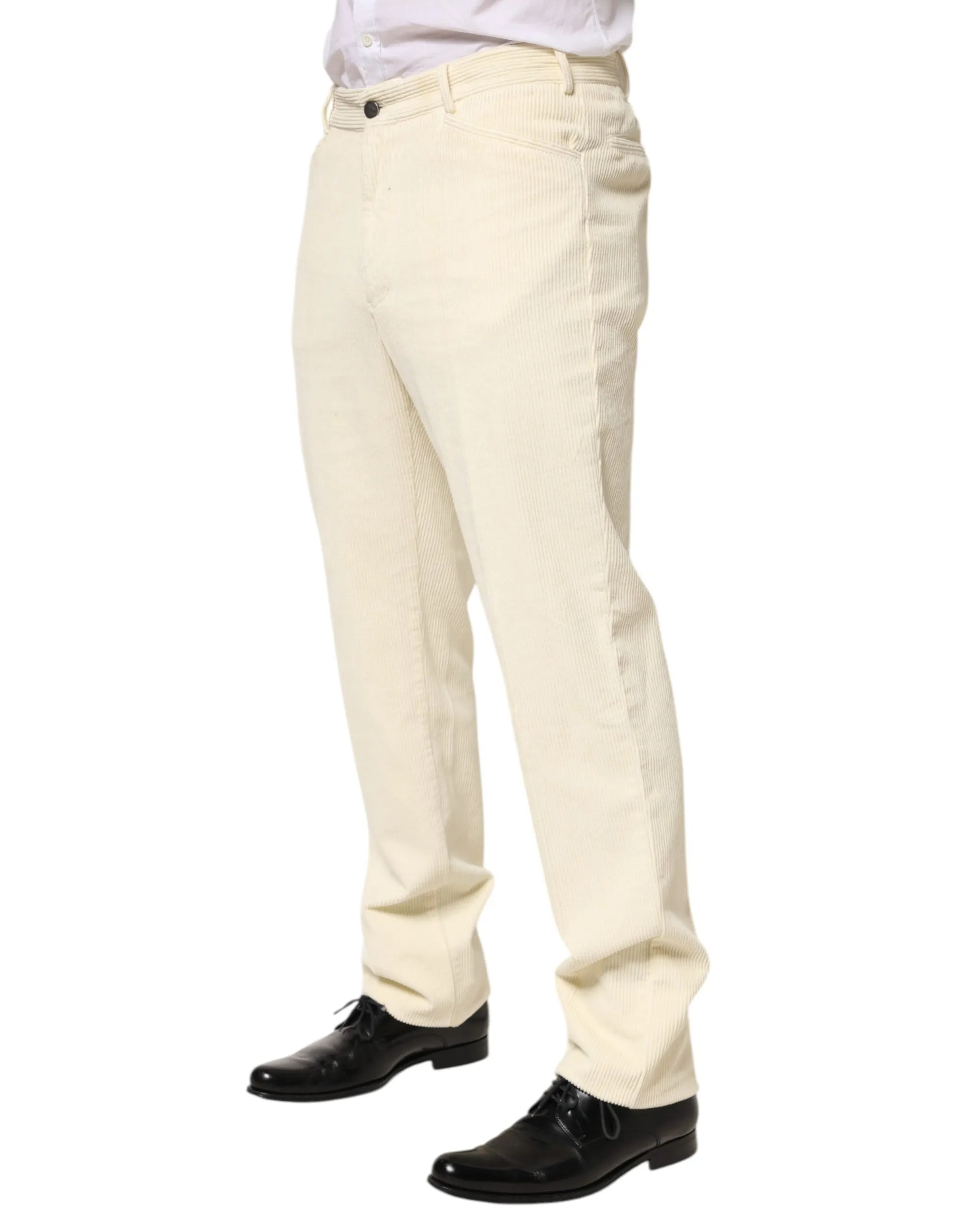 Burberry Beige Corduroy Cotton Straight Men Trouser Pants sold by Siebentaschen product image thumbnail 3