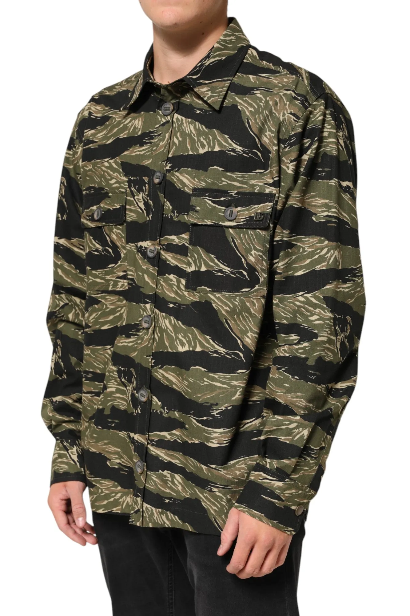 Dolce & Gabbana Multicolor Camouflage Cotton Casual Shirt sold by Siebentaschen product image thumbnail 3