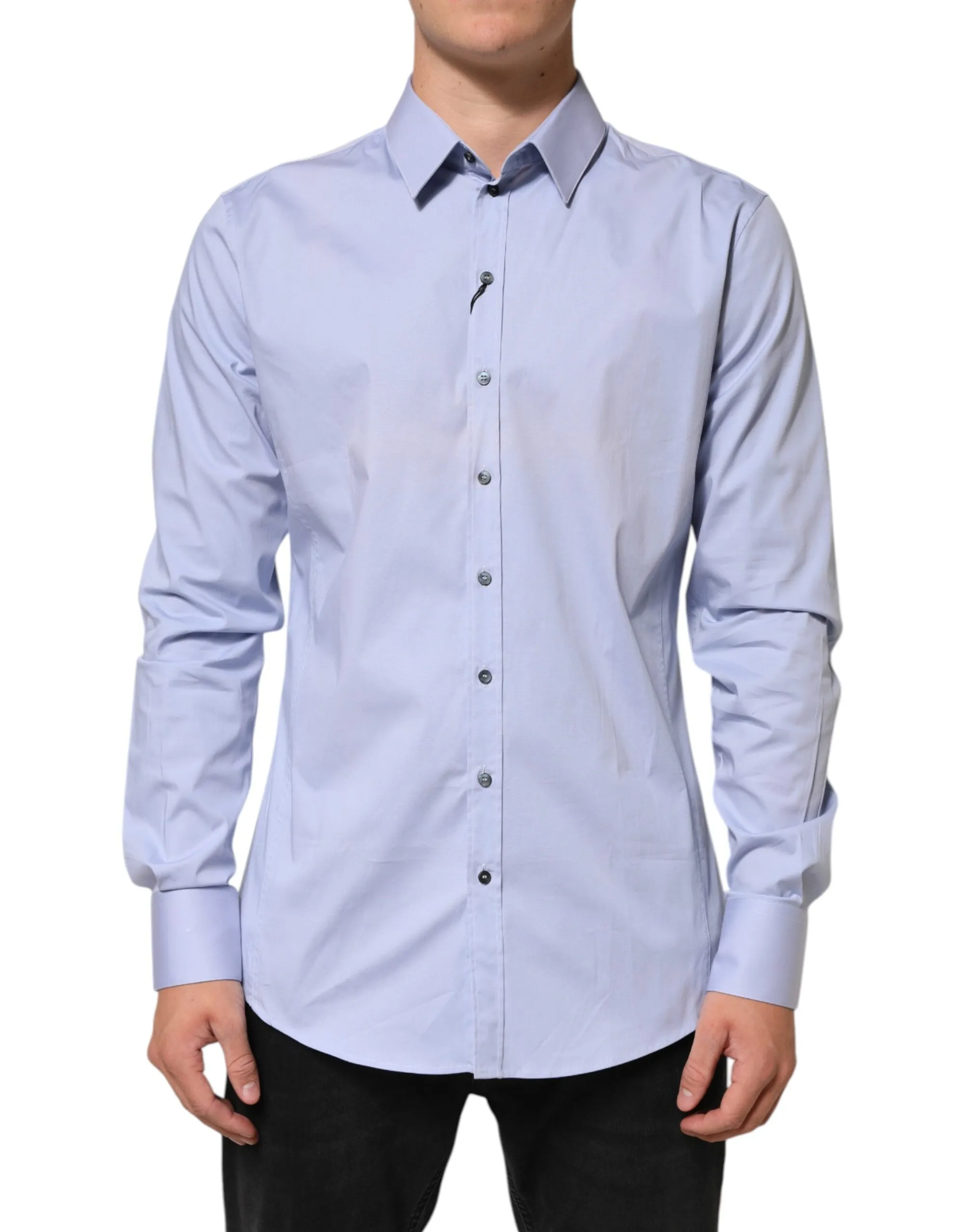 Dolce & Gabbana Blue SICILIA Cotton Men Dress Formal Shirt sold by Siebentaschen product image thumbnail 2