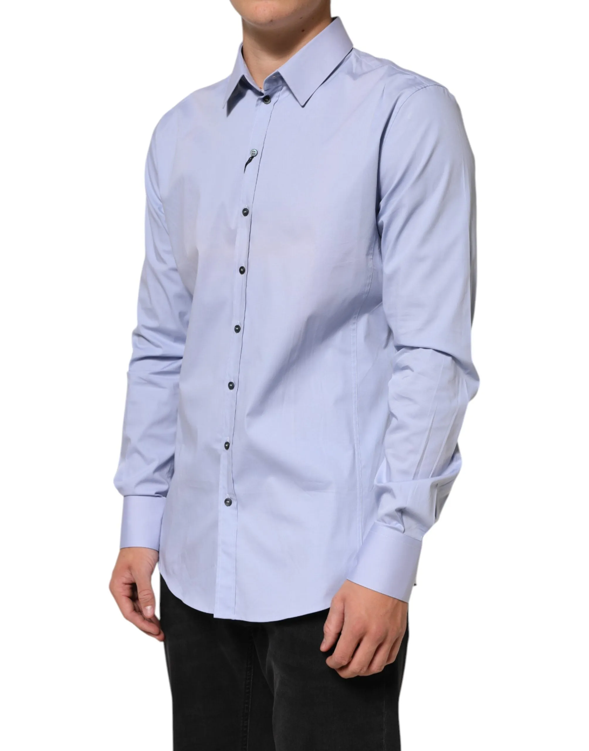 Dolce & Gabbana Blue SICILIA Cotton Men Dress Formal Shirt sold by Siebentaschen product image thumbnail 3