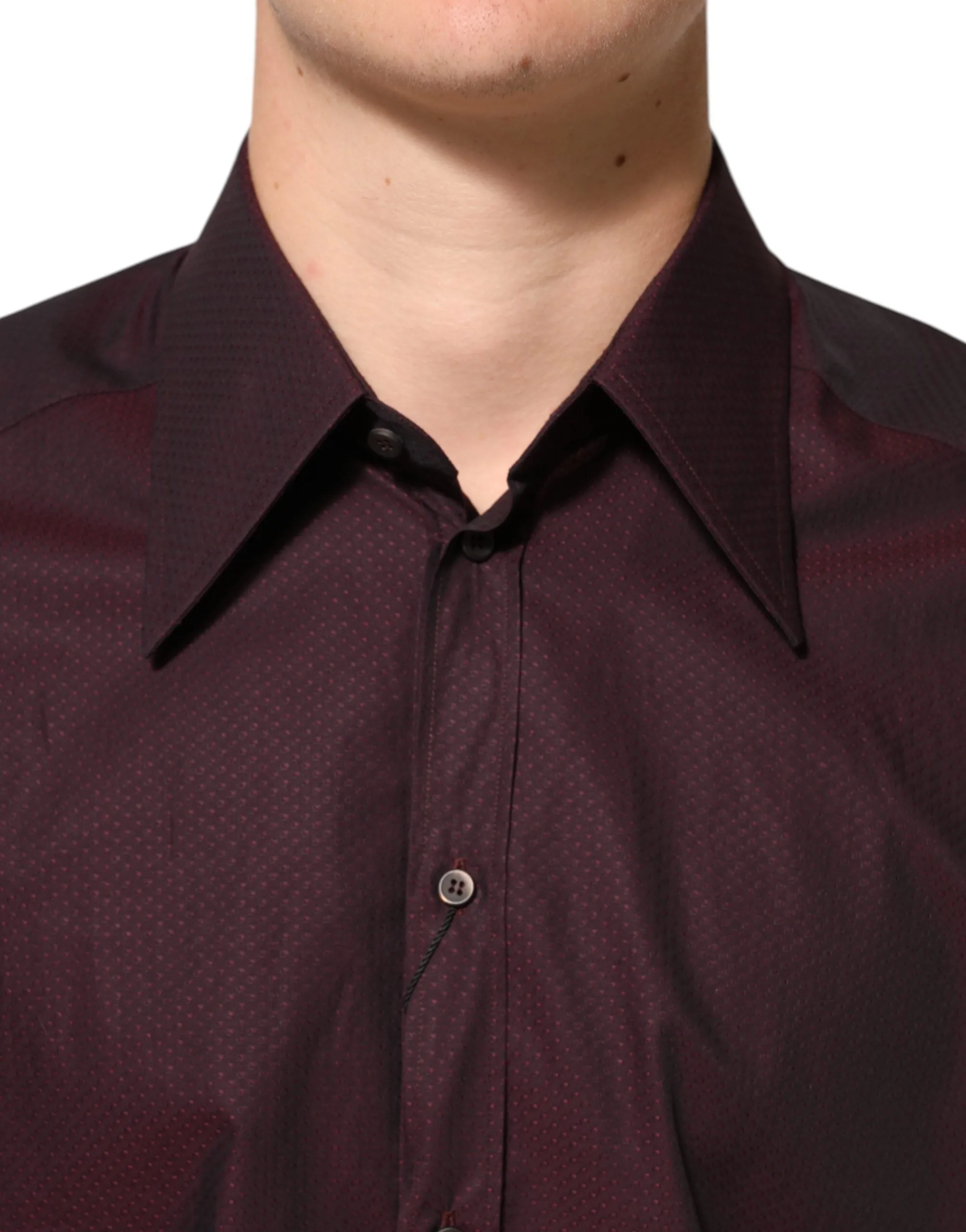 Dolce & Gabbana Violet GOLD Cotton Collared Dress Formal Shirt sold by Siebentaschen product image thumbnail 5