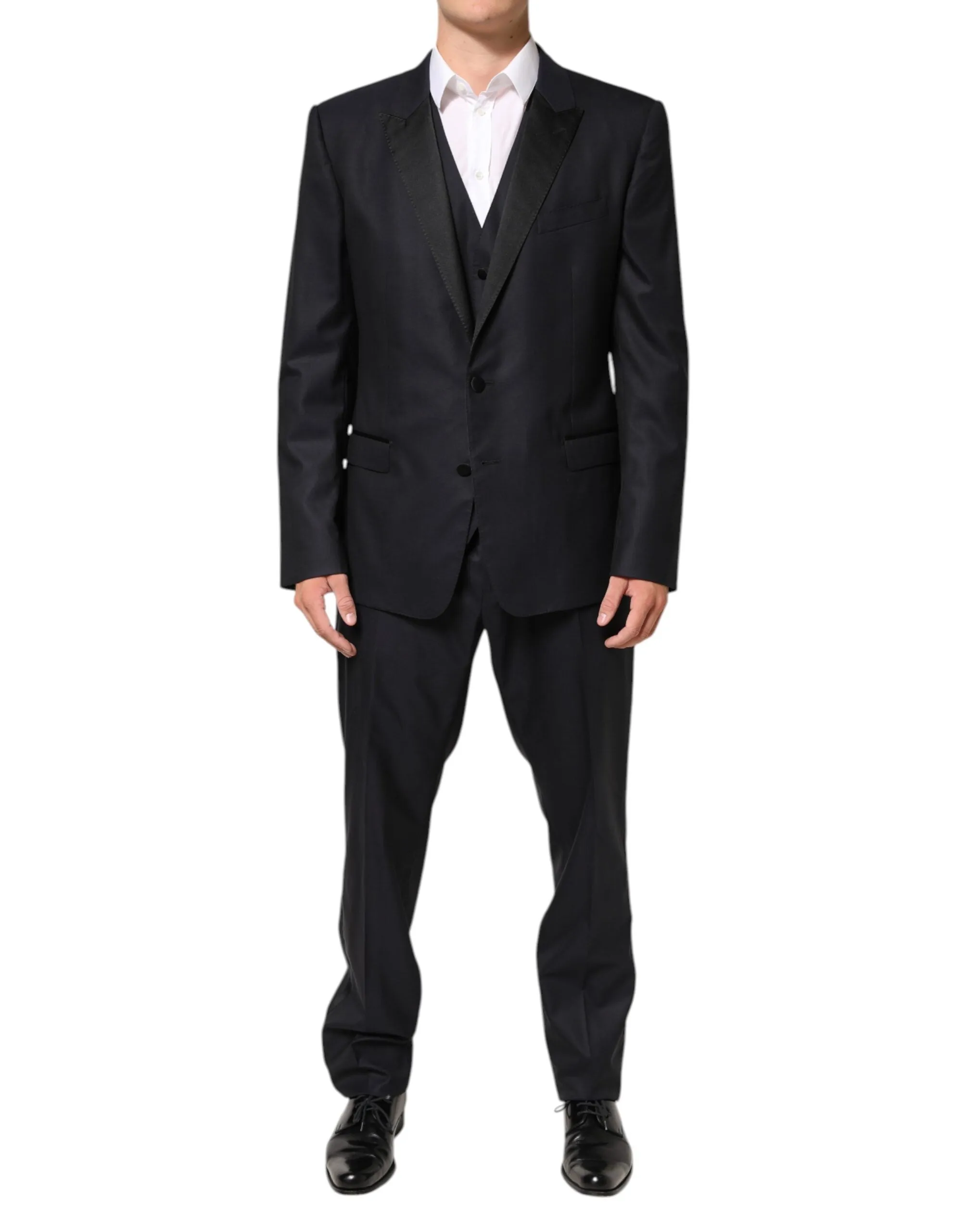 Dolce & Gabbana Black MARTINI 2 Buttons Suit 3 Piece Suit sold by Siebentaschen