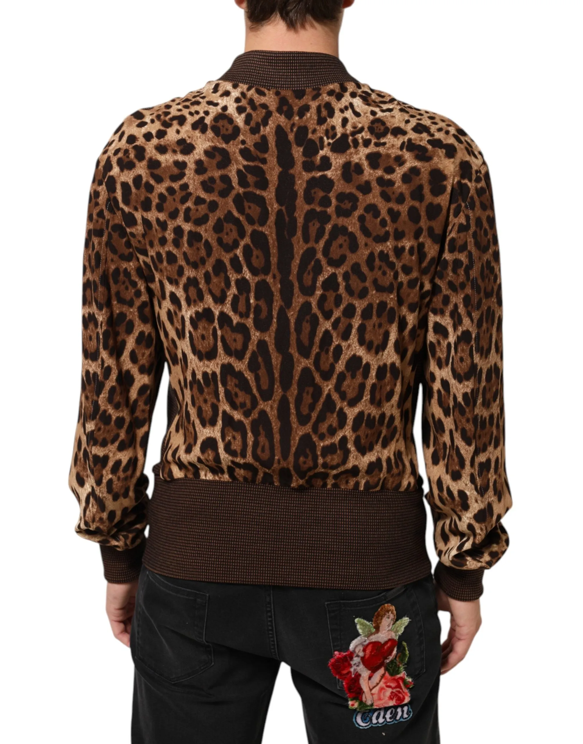 Dolce & Gabbana Brown Leopard Print "Sneak Peek" Patch Jacket sold by Siebentaschen product image thumbnail 4