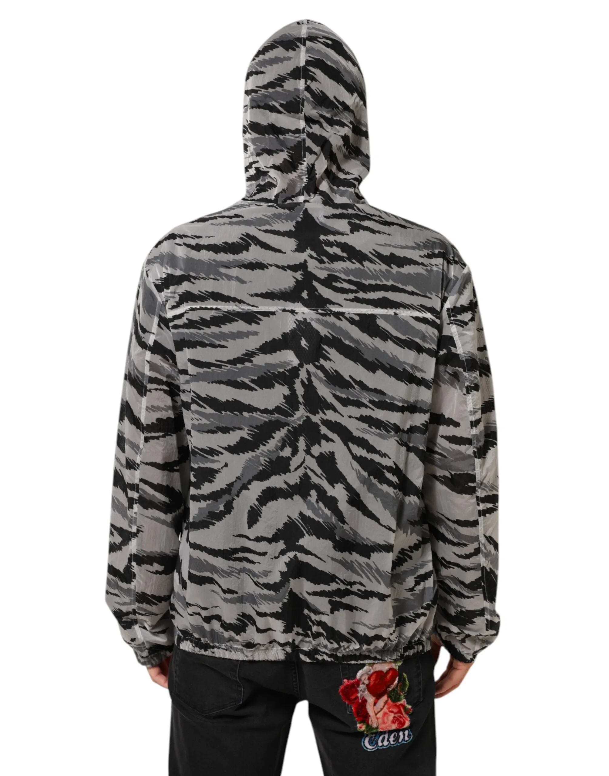Dolce & Gabbana Gray Camouflage Hooded Sweatshirt Jacket sold by Siebentaschen product image thumbnail 4