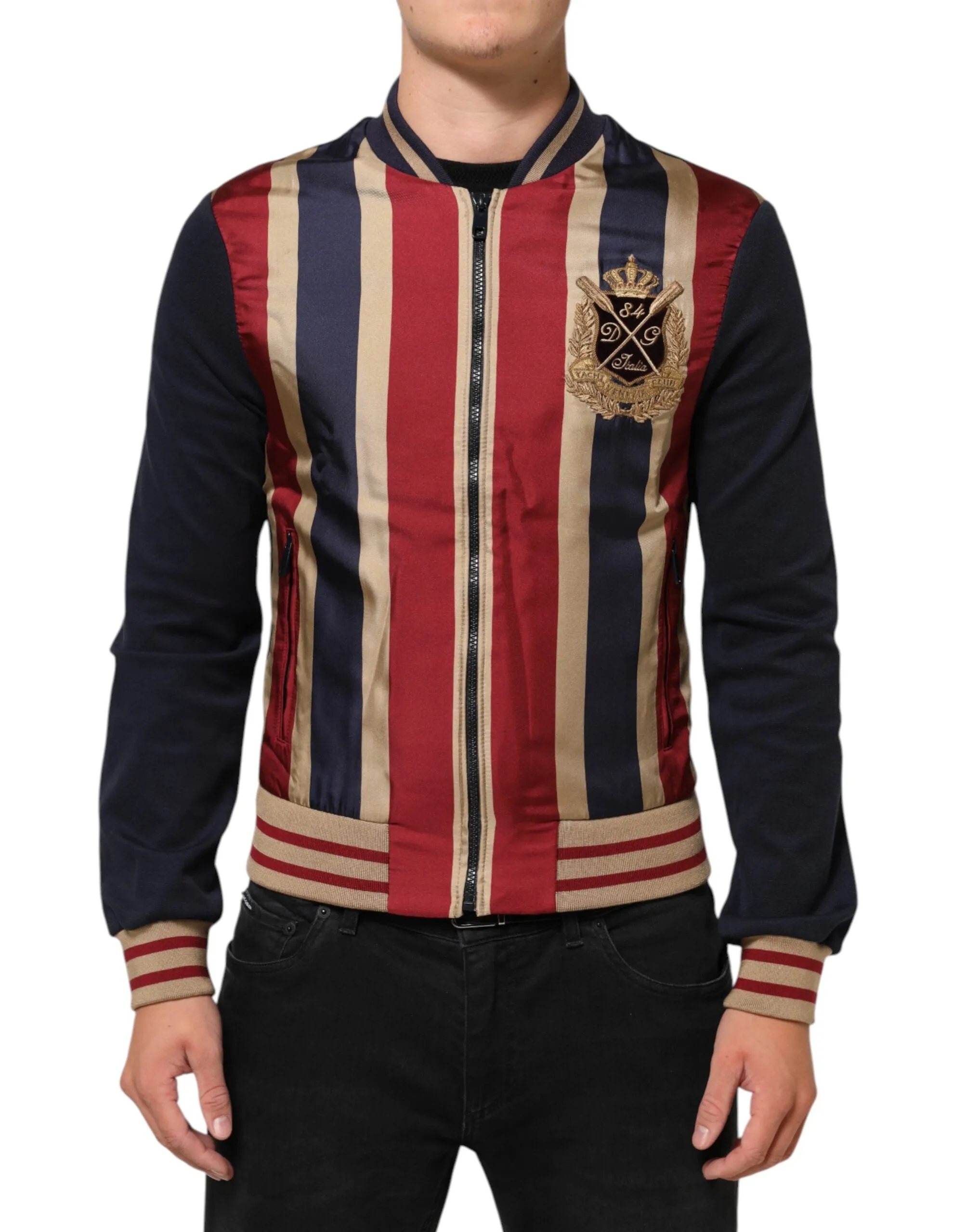 Dolce & Gabbana Multicolor #DGMillennials Full Zip Bomber Jacket sold by Siebentaschen