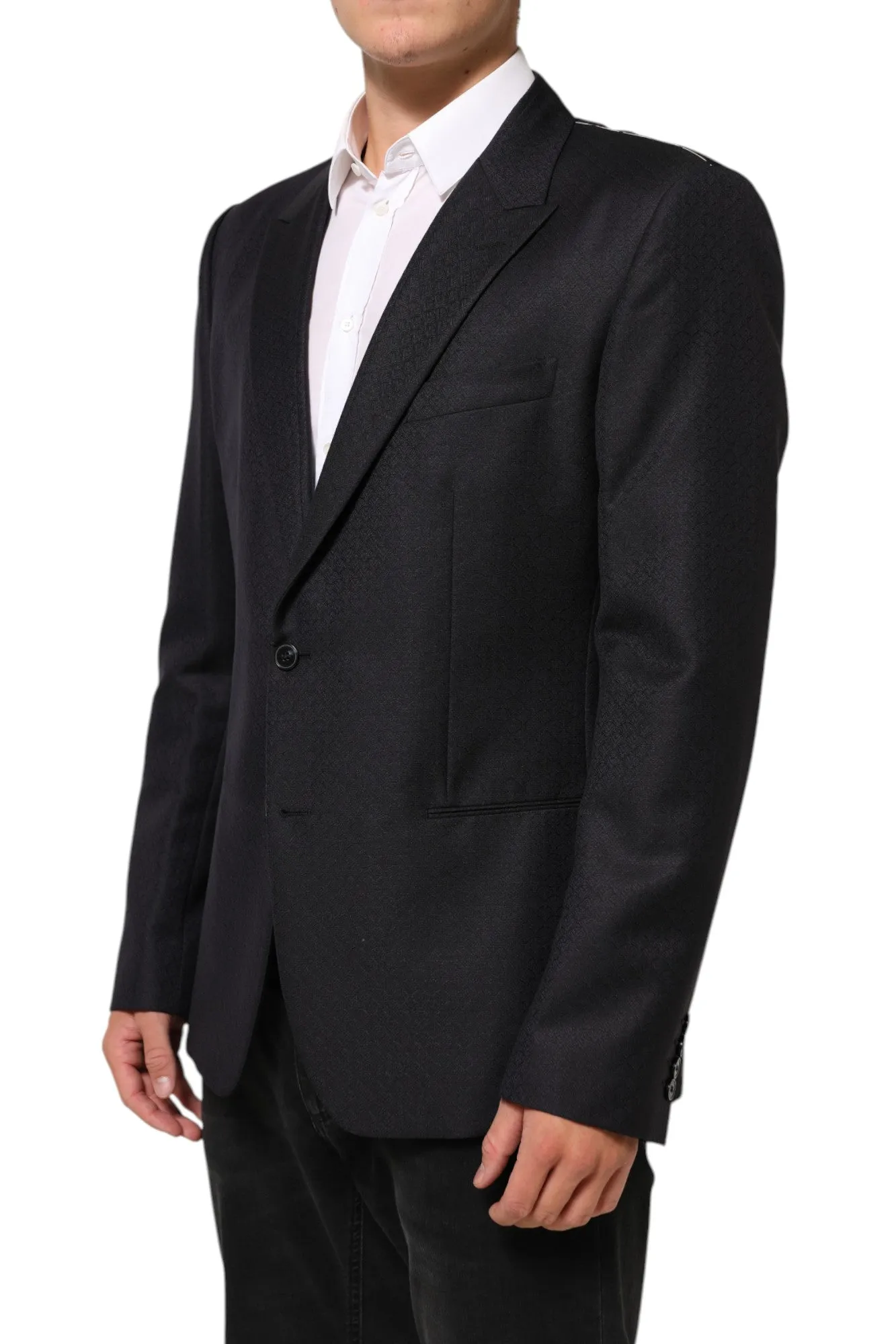 Dolce & Gabbana Black Wool 2 Buttons Suit Jacket Men Blazer sold by Siebentaschen product image thumbnail 3