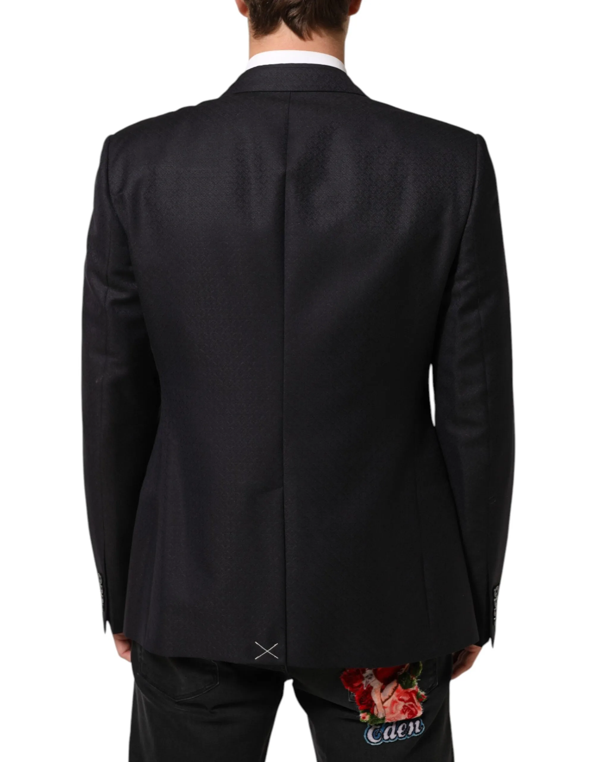 Dolce & Gabbana Black Wool 2 Buttons Suit Jacket Men Blazer sold by Siebentaschen product image thumbnail 4