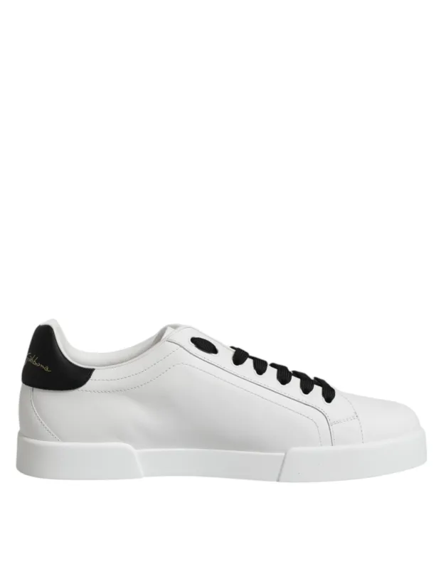 Dolce & Gabbana White DG Logo Portofino Low Top Sneakers Shoes sold by Siebentaschen