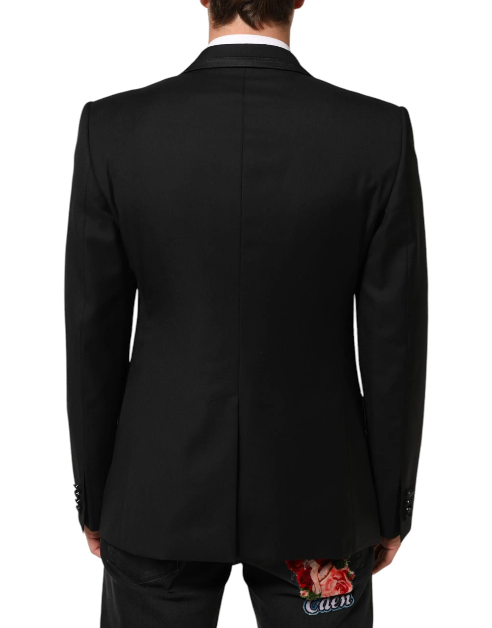Dolce & Gabbana Black Wool 1 Button Suit Jacket Men Blazer sold by Siebentaschen product image thumbnail 4