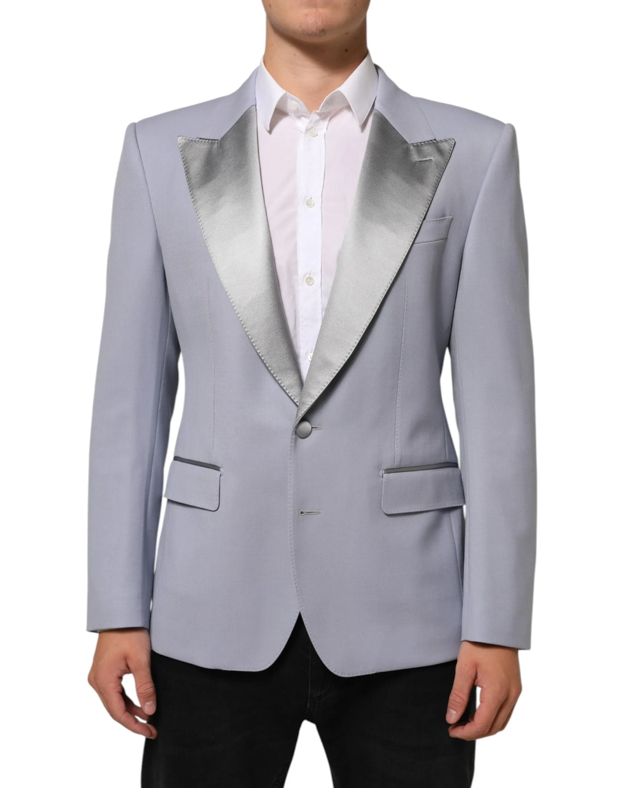 Dolce & Gabbana Gray Wool SICILIA 2 Buttons Men Suit Blazer sold by Siebentaschen product image thumbnail 2