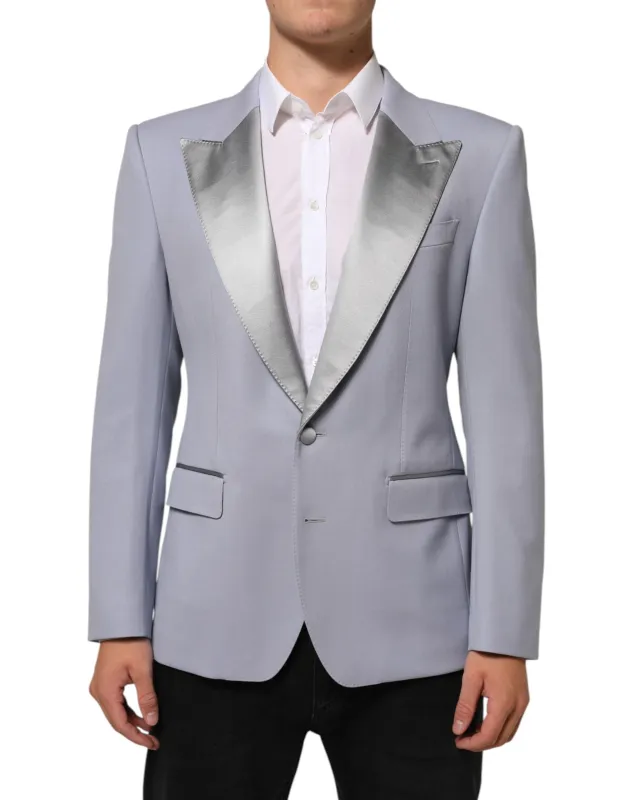 Dolce & Gabbana Gray Wool SICILIA 2 Buttons Men Suit Blazer sold by Siebentaschen