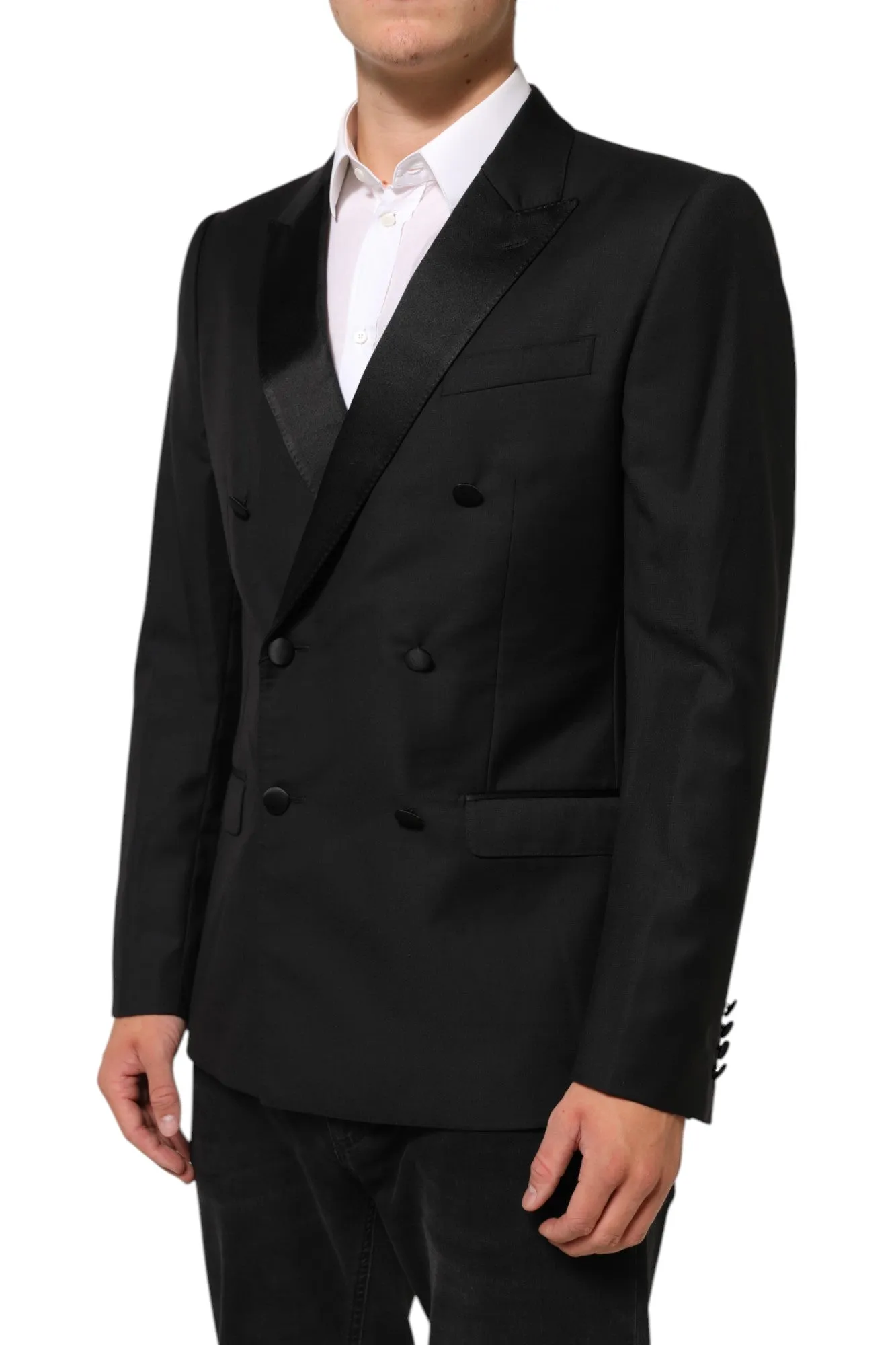 Dolce & Gabbana Black MARTINI Double-Breasted Suit Blazer sold by Siebentaschen product image thumbnail 3
