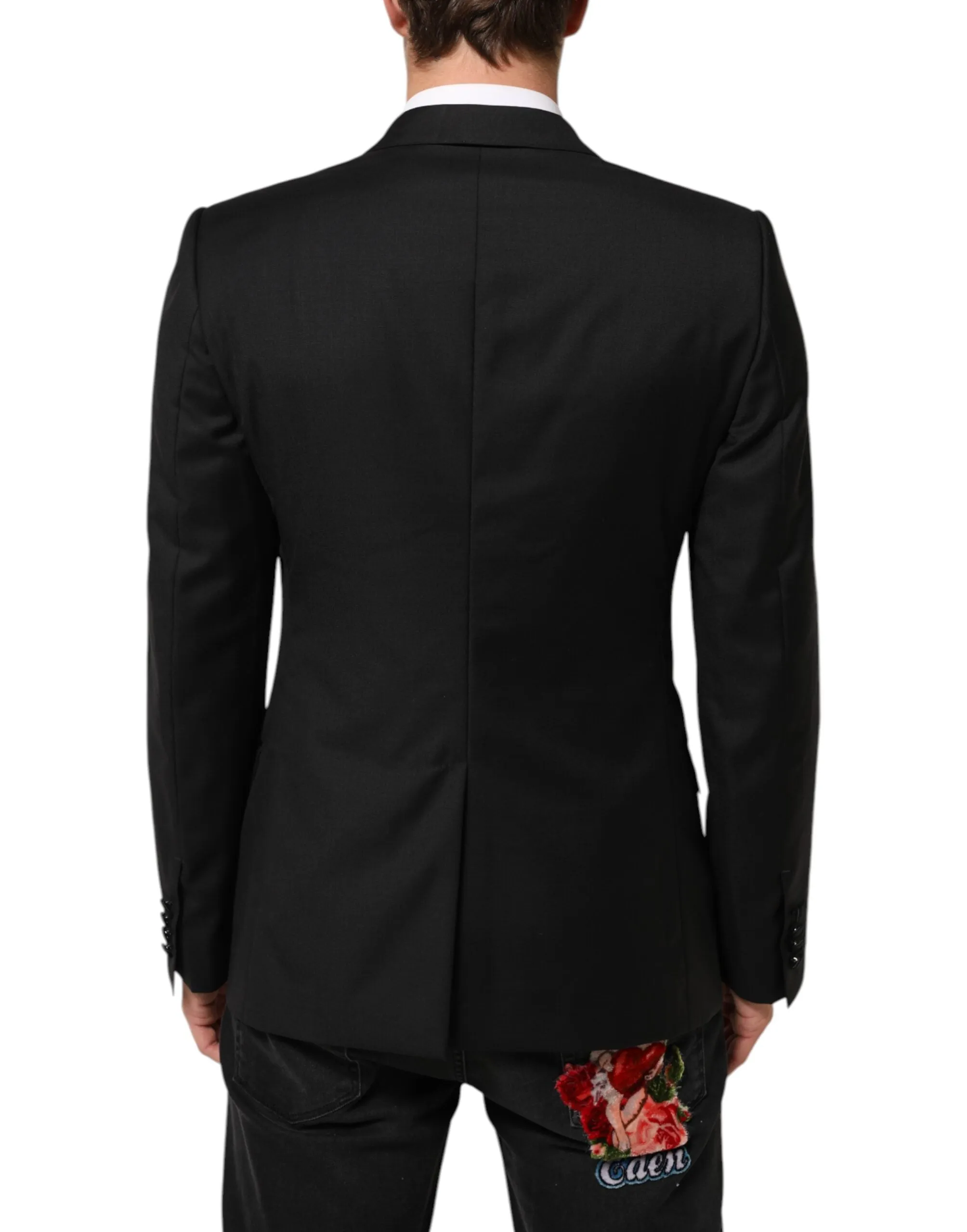 Dolce & Gabbana Black MARTINI Double-Breasted Suit Blazer sold by Siebentaschen product image thumbnail 4