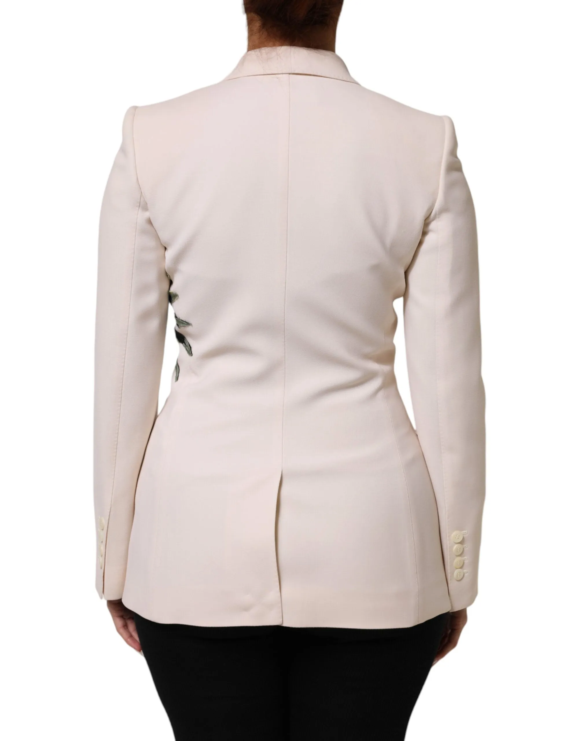 Dolce & Gabbana Beige Embroidered Single Breasted Jacket sold by Siebentaschen product image thumbnail 4