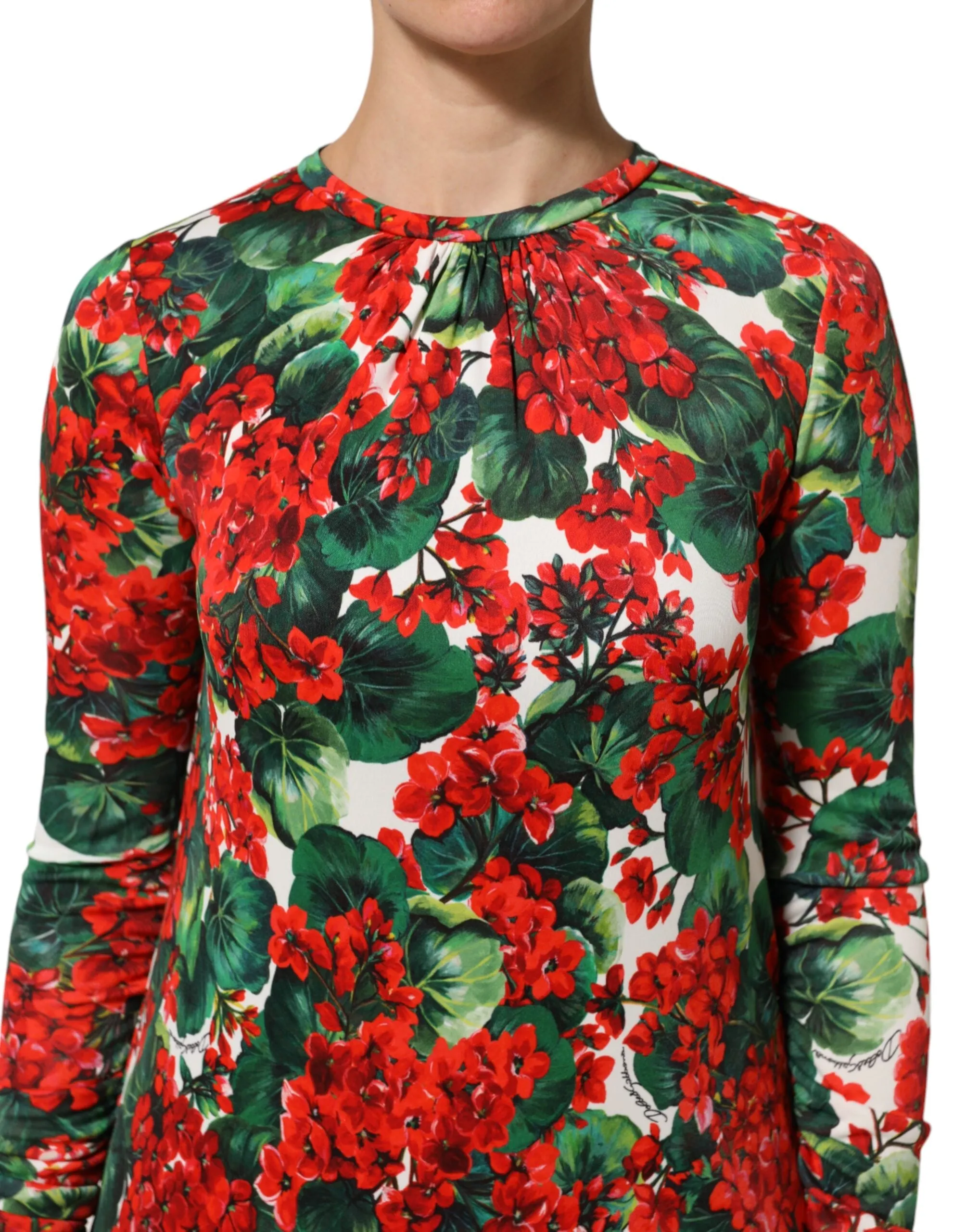 Dolce & Gabbana Multicolor Floral Short Portofino Dress sold by Siebentaschen product image thumbnail 5