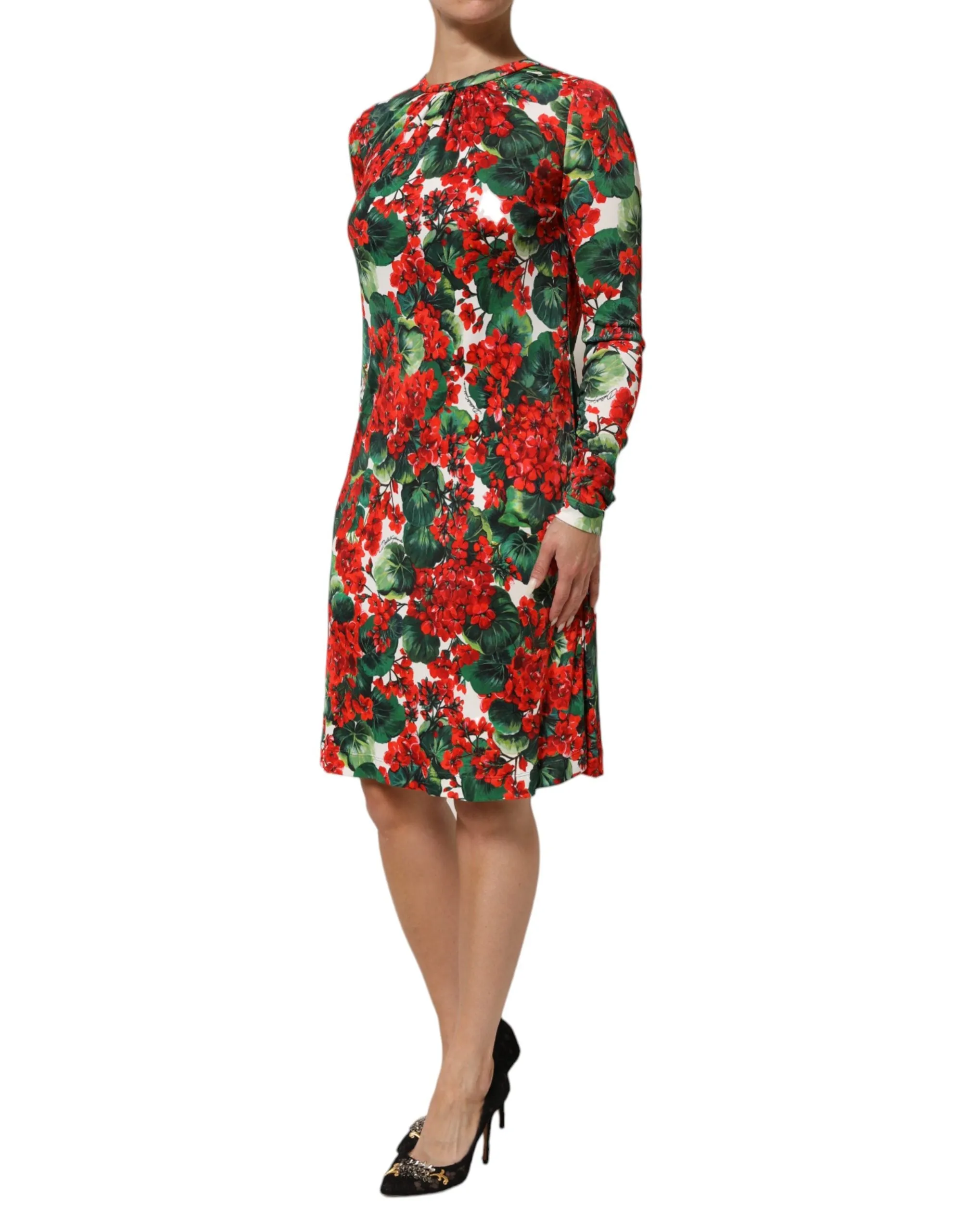 Dolce & Gabbana Multicolor Floral Short Portofino Dress sold by Siebentaschen product image thumbnail 3
