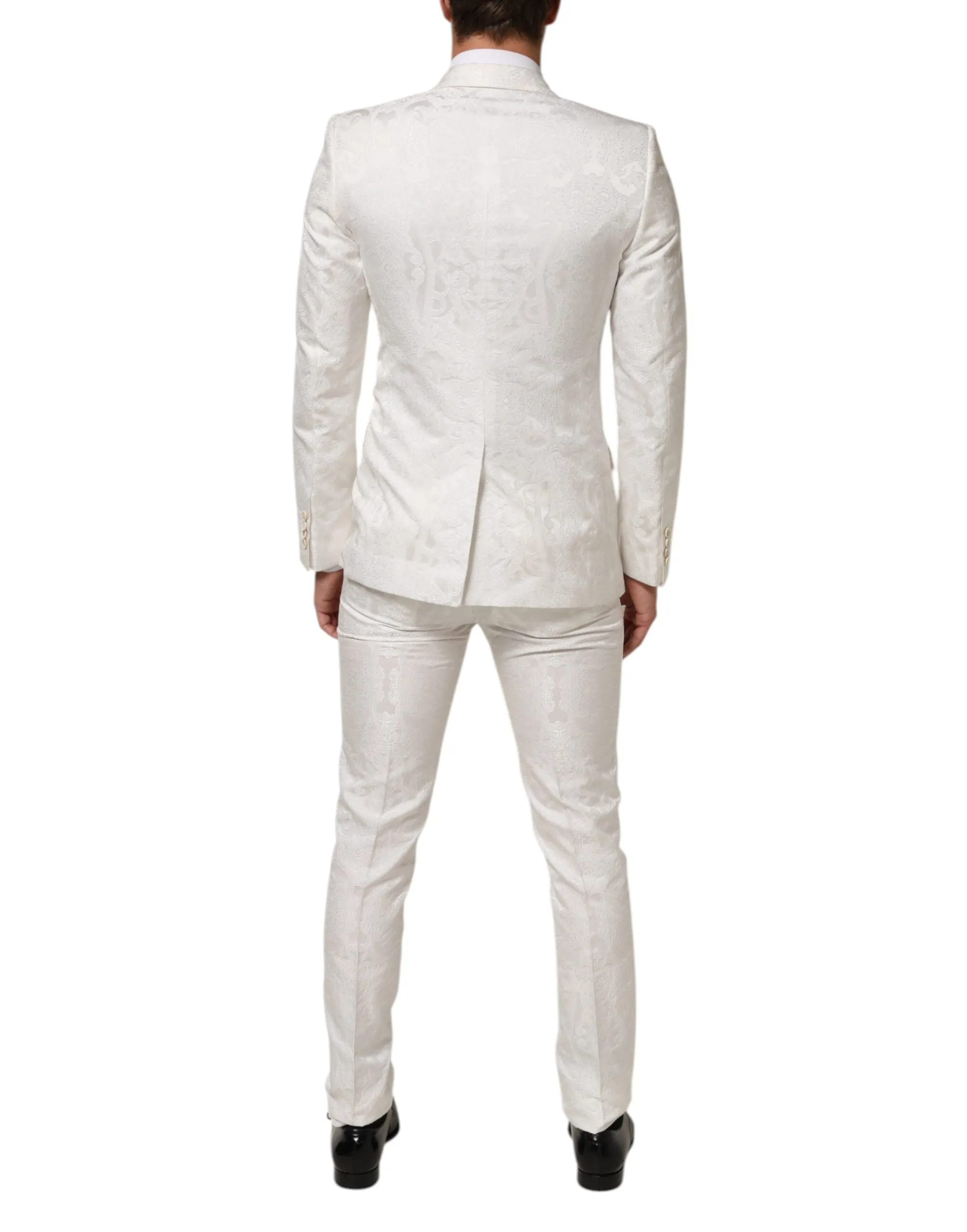 Dolce & Gabbana White Brocade 2 Piece MARTINI Formal Suit sold by Siebentaschen product image thumbnail 4