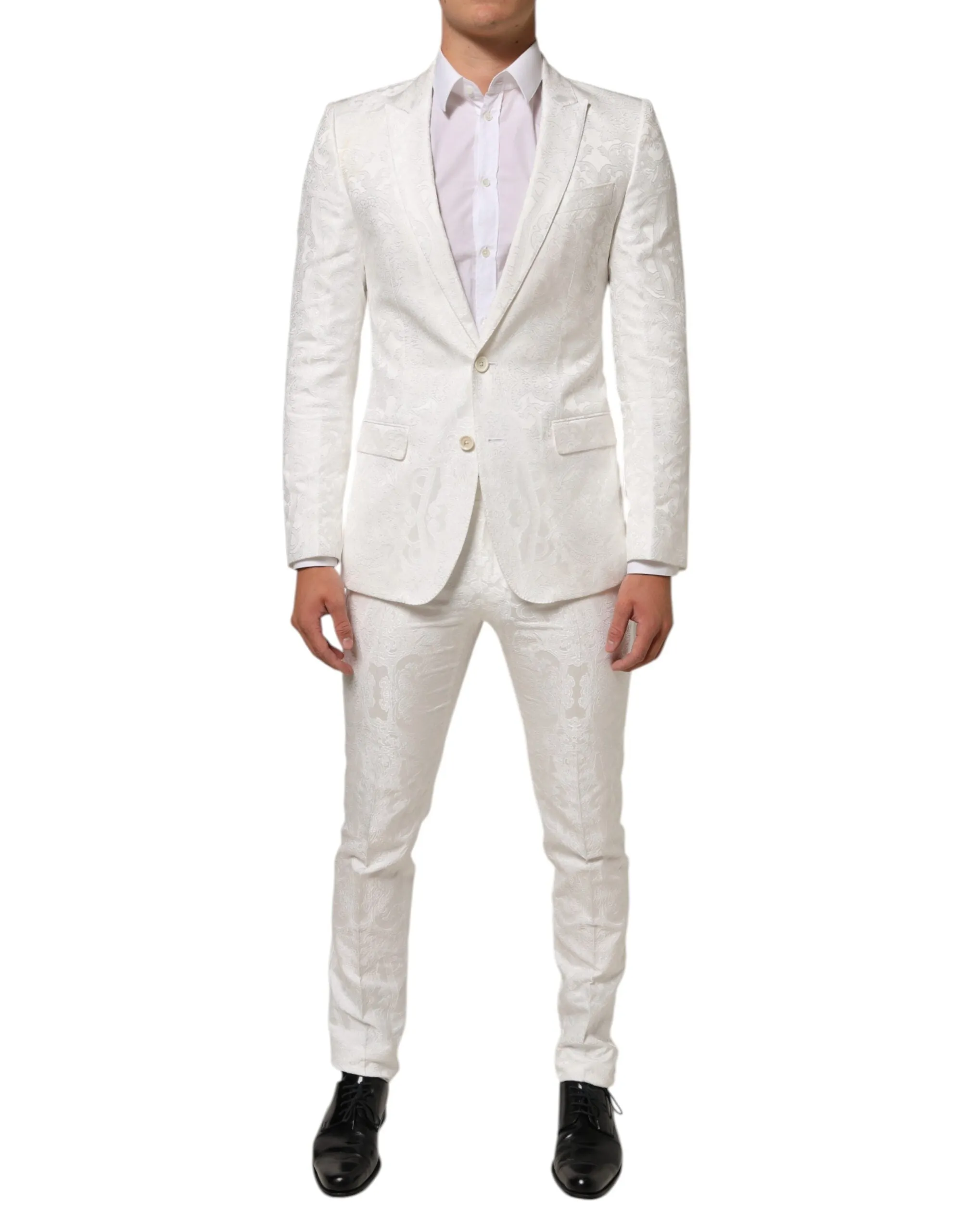 Dolce & Gabbana White Brocade 2 Piece MARTINI Formal Suit sold by Siebentaschen product image thumbnail 2