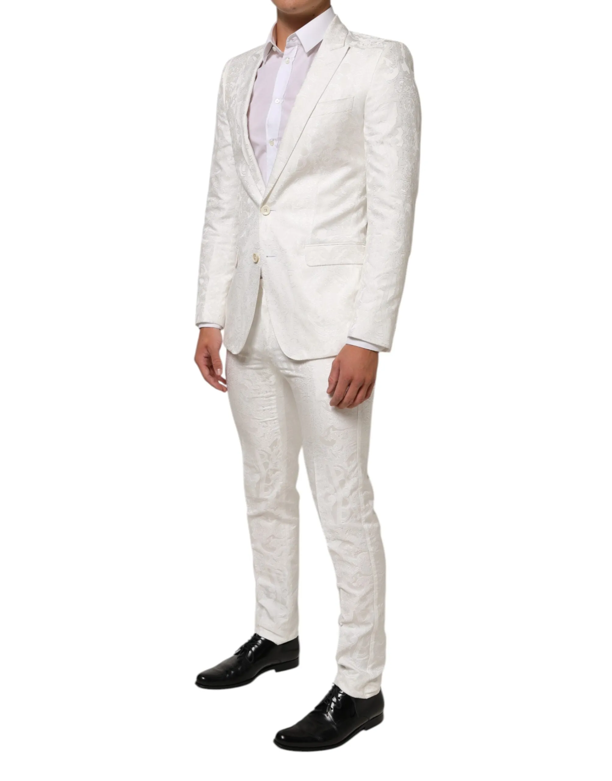 Dolce & Gabbana White Brocade 2 Piece MARTINI Formal Suit sold by Siebentaschen product image thumbnail 3