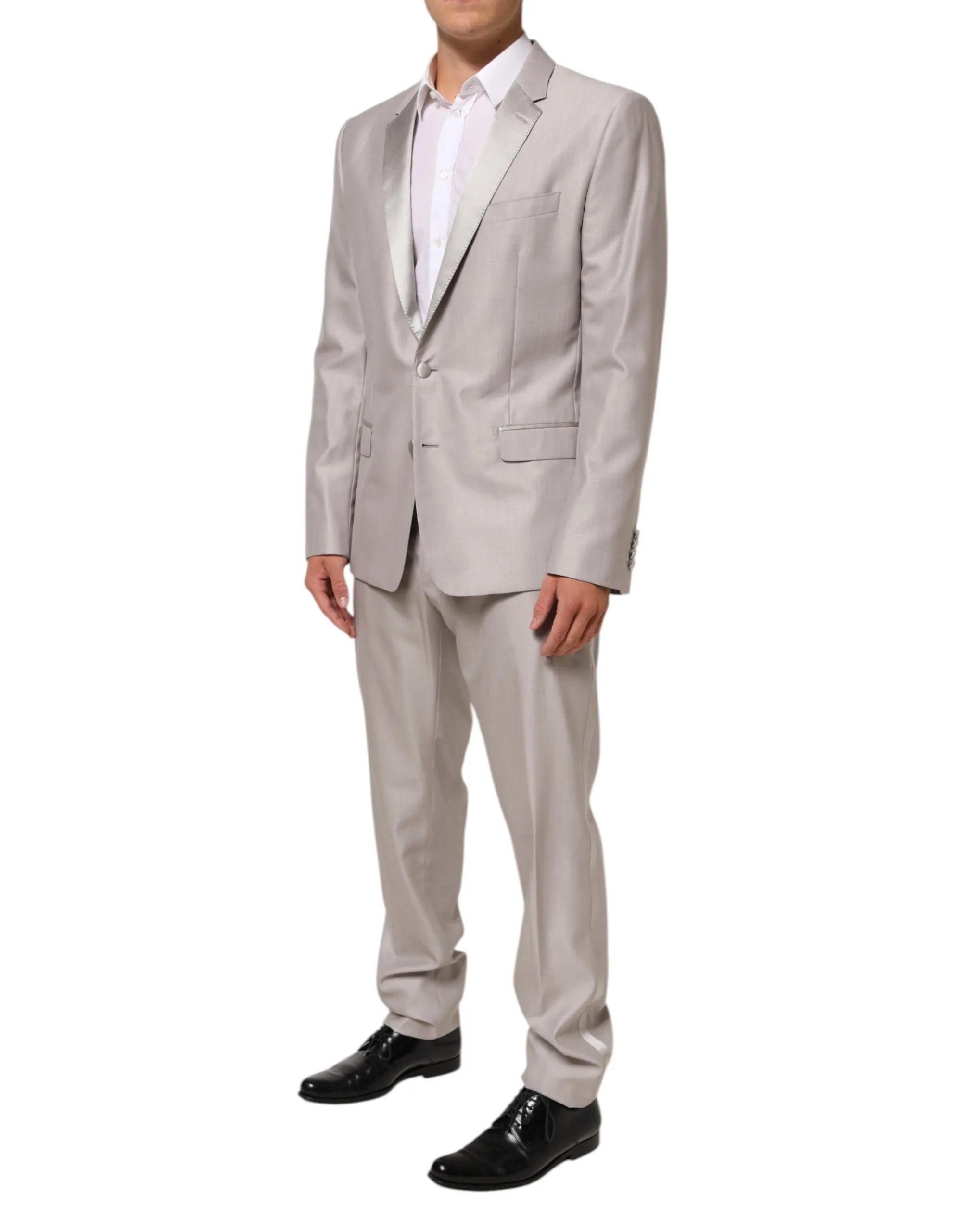 Dolce & Gabbana Light Gray Wool 2 Piece MARTINI Formal Suit sold by Siebentaschen product image thumbnail 3