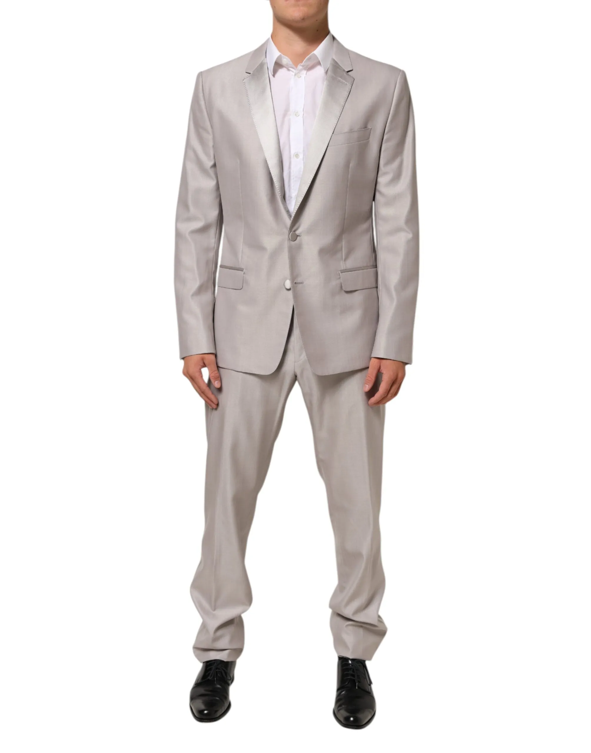 Dolce & Gabbana Light Gray Wool 2 Piece MARTINI Formal Suit sold by Siebentaschen
