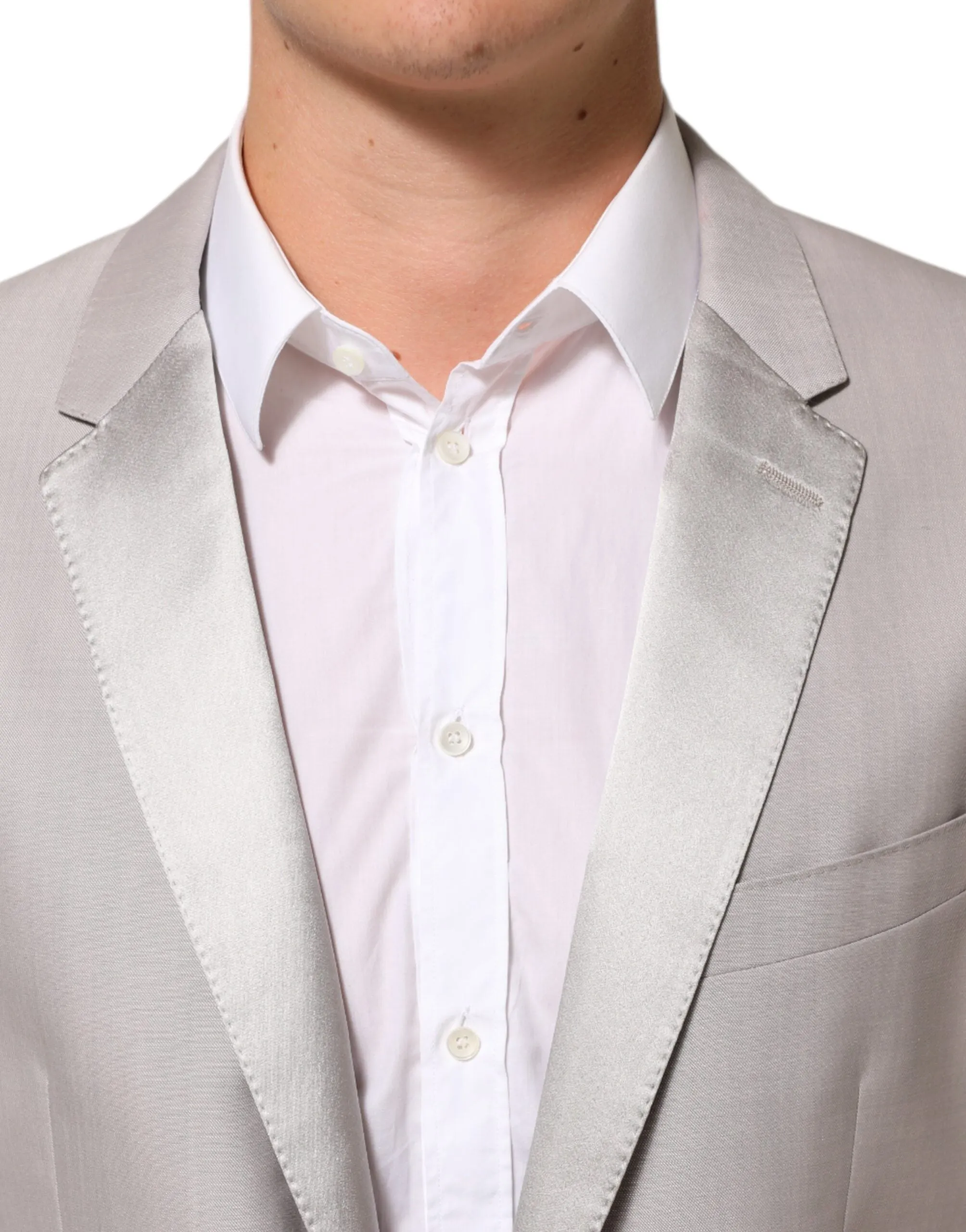 Dolce & Gabbana Light Gray Wool 2 Piece MARTINI Formal Suit sold by Siebentaschen product image thumbnail 5