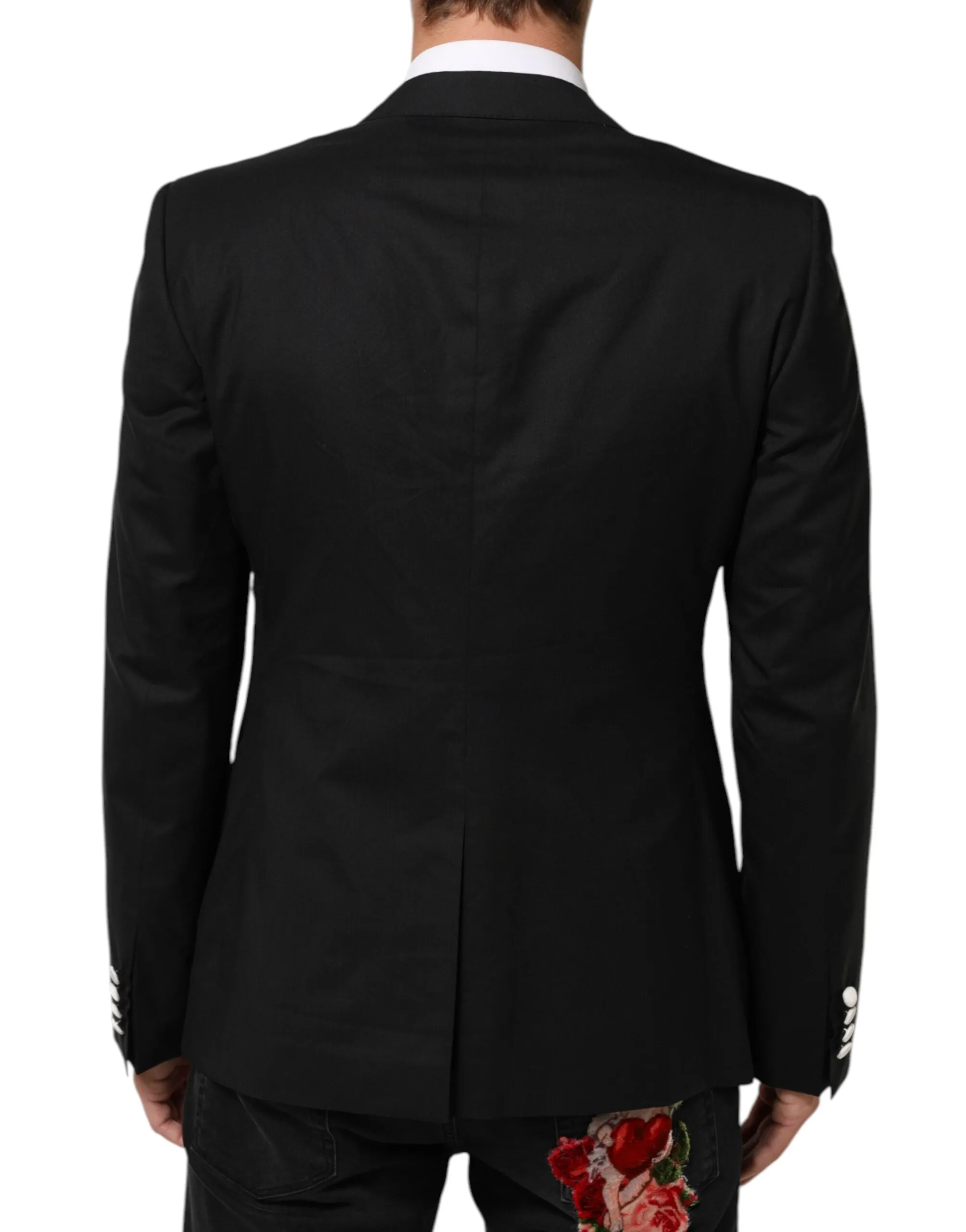 Dolce & Gabbana Black White MARTINI 1 Button Men Suit Blazer sold by Siebentaschen product image thumbnail 4