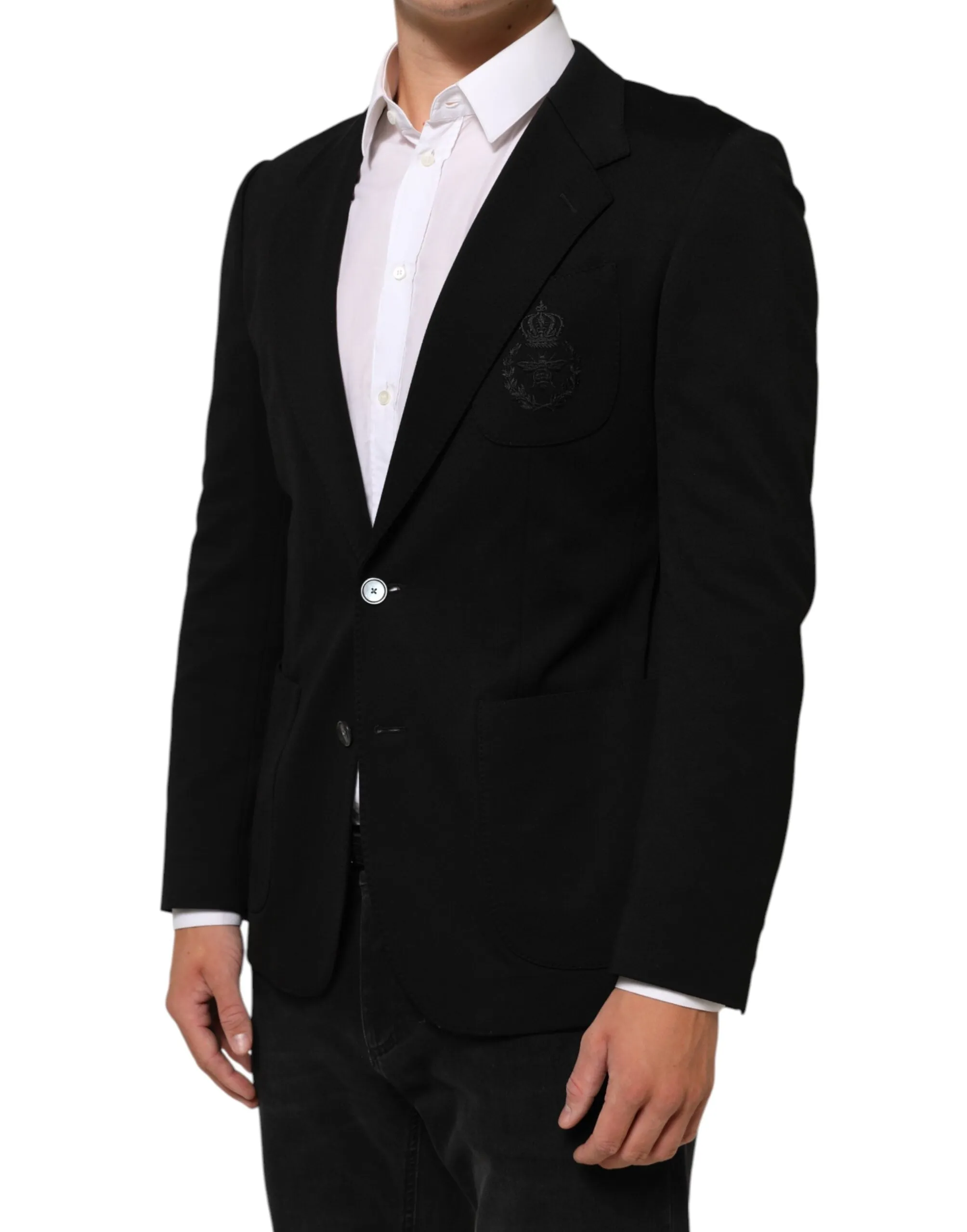 Dolce & Gabbana Black Viscose 2 Buttons Suit Jacket Blazer sold by Siebentaschen product image thumbnail 3