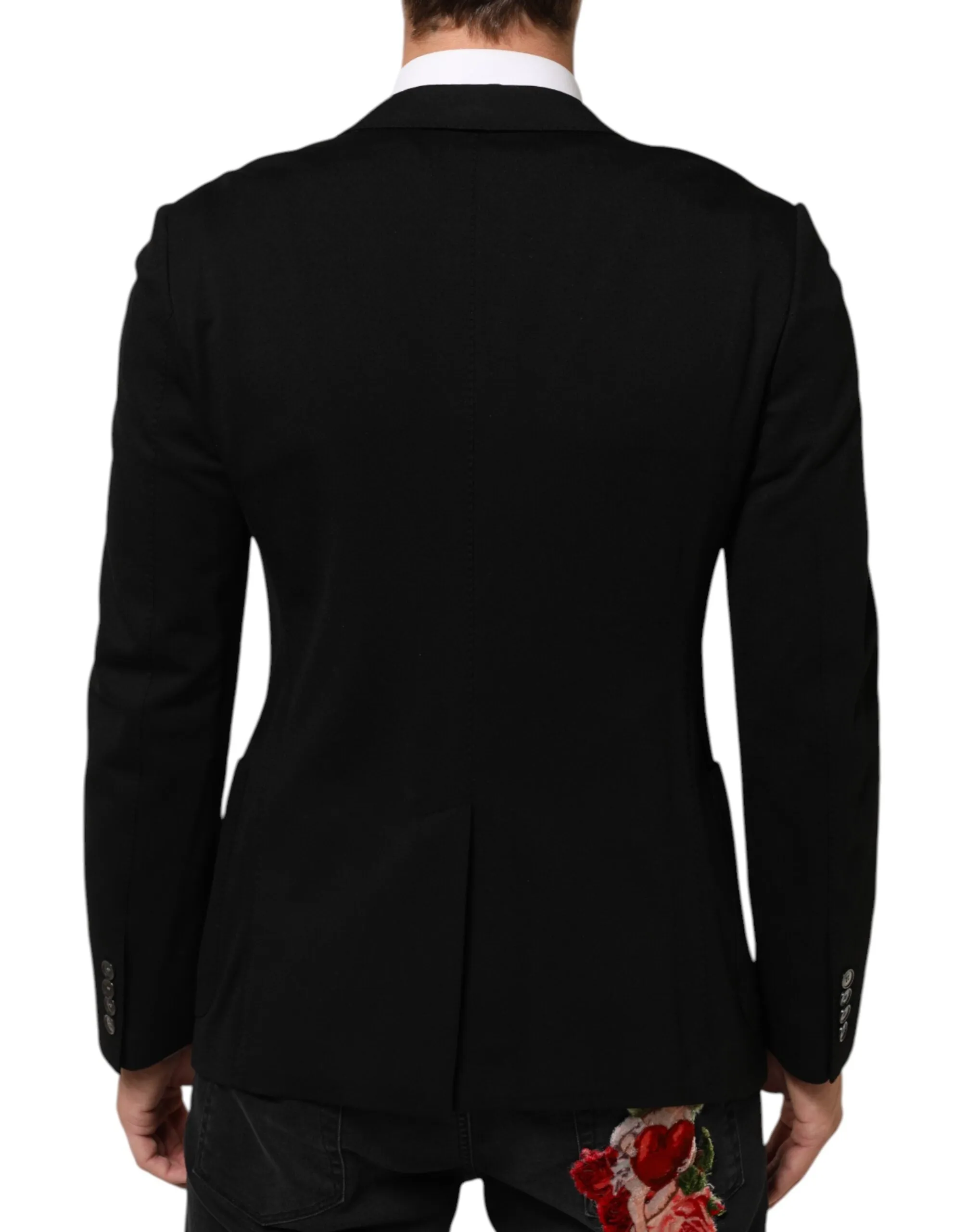Dolce & Gabbana Black Viscose 2 Buttons Suit Jacket Blazer sold by Siebentaschen product image thumbnail 4