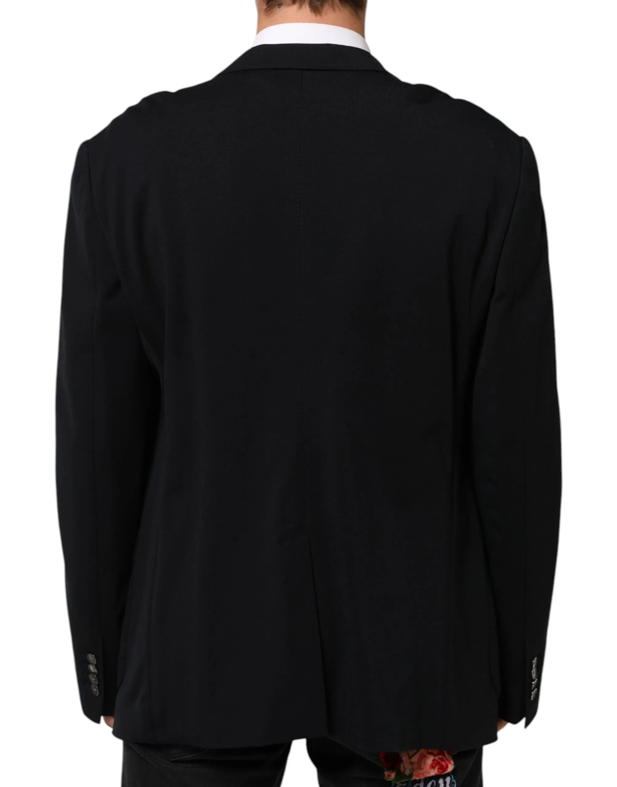 Dolce & Gabbana Black Viscose 2 Buttons Suit Jacket Blazer sold by Siebentaschen product image thumbnail 4