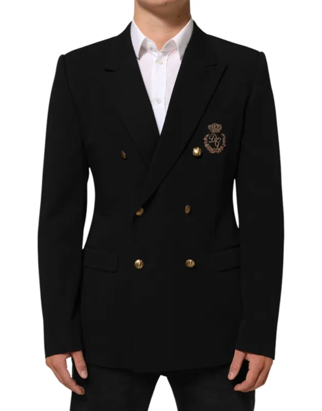 Dolce & Gabbana Black Wool 2 Buttons Suit Men Jacket Blazer sold by Siebentaschen