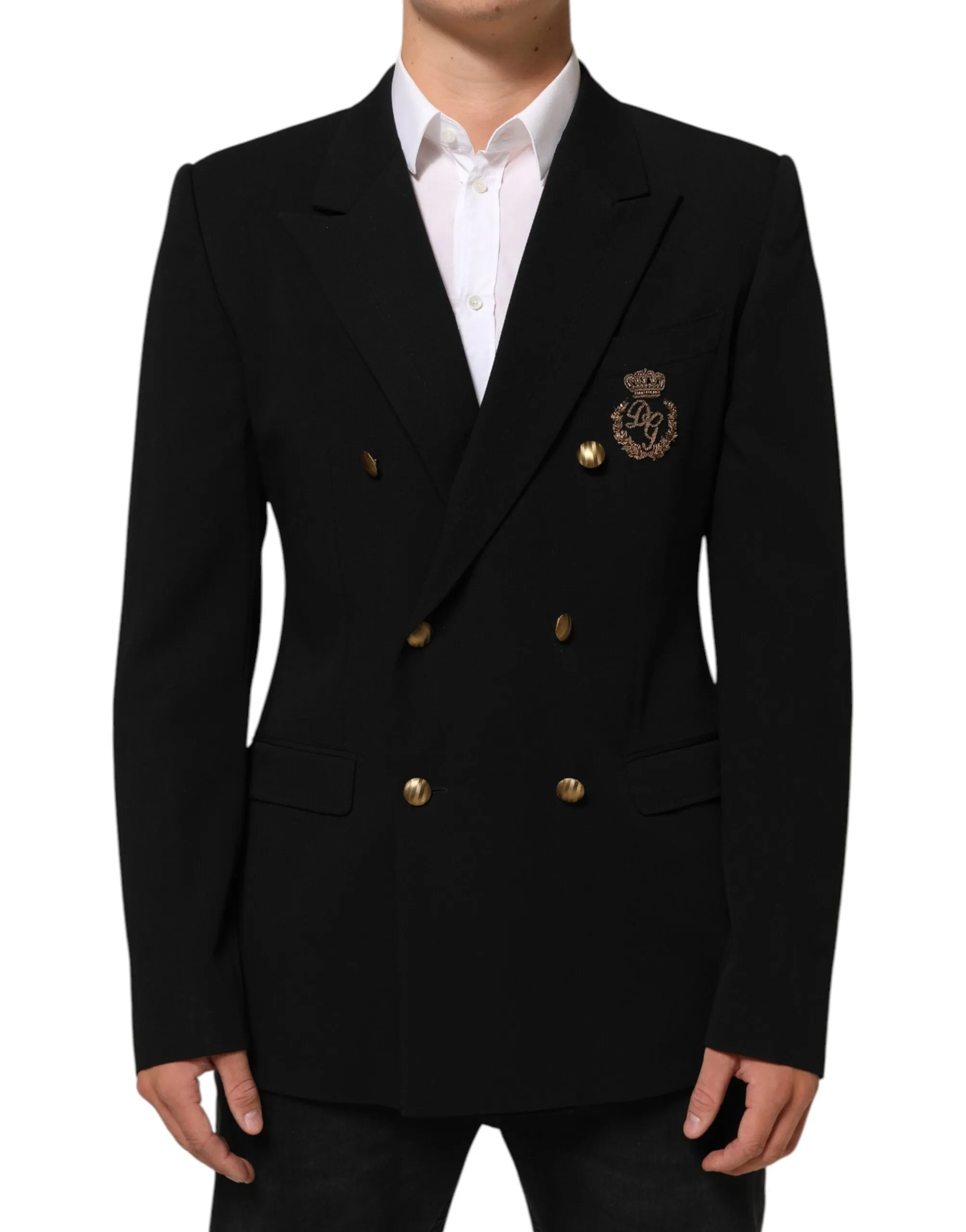 Dolce & Gabbana Black Wool 2 Buttons Suit Men Jacket Blazer sold by Siebentaschen product image thumbnail 2